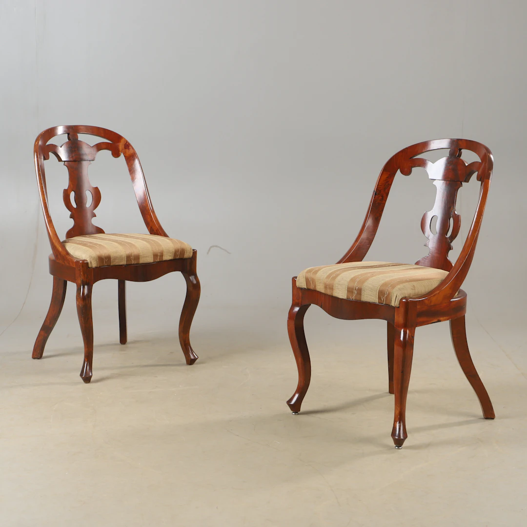 STOLAR, 1 par, mahogny, s.k. Göteborgs-stolar, 1900-tal.