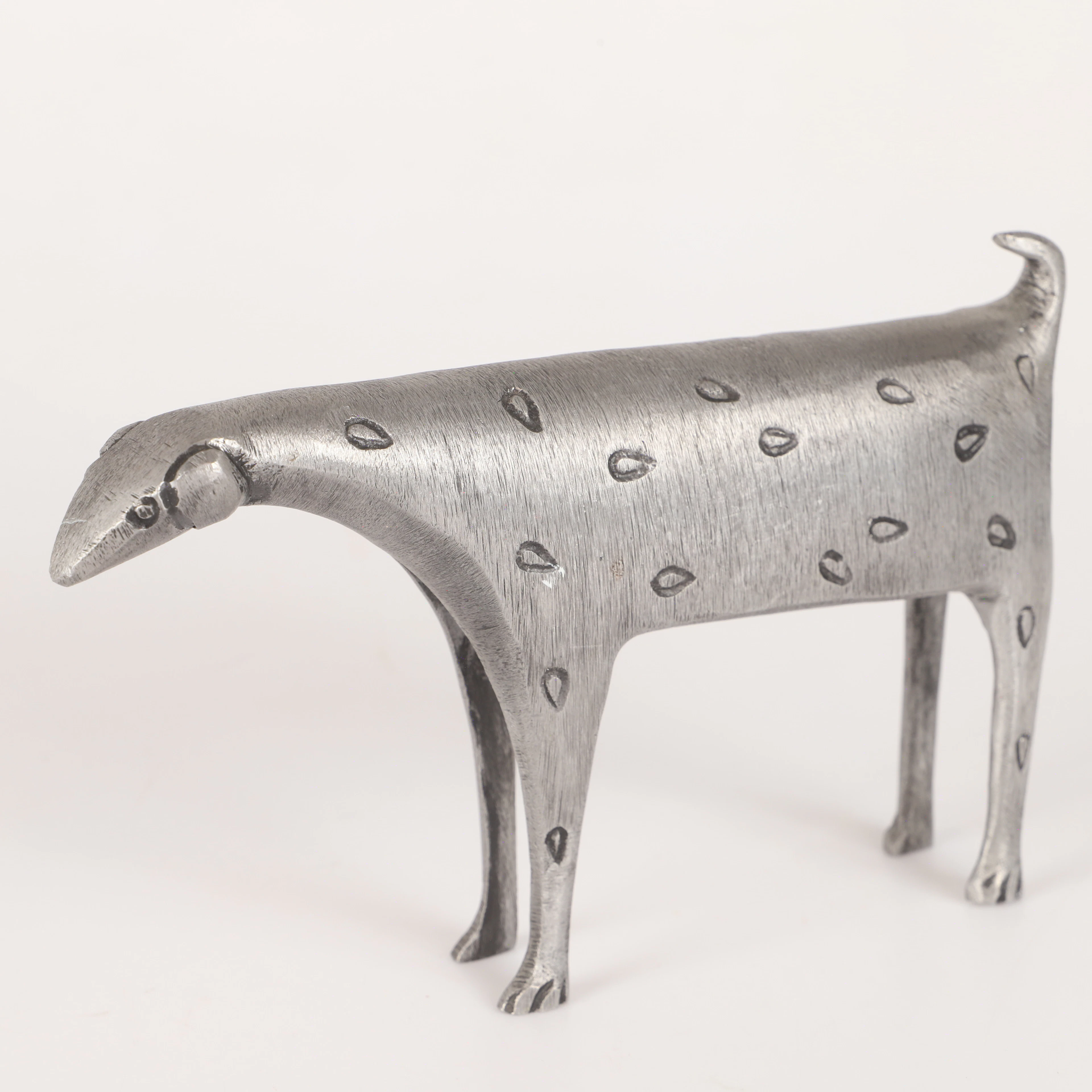 TOVE ADMAN OCH HANS EDBLAD. Skulptur, "Säbrå Varg", metall, Fafner, 1900-tal.