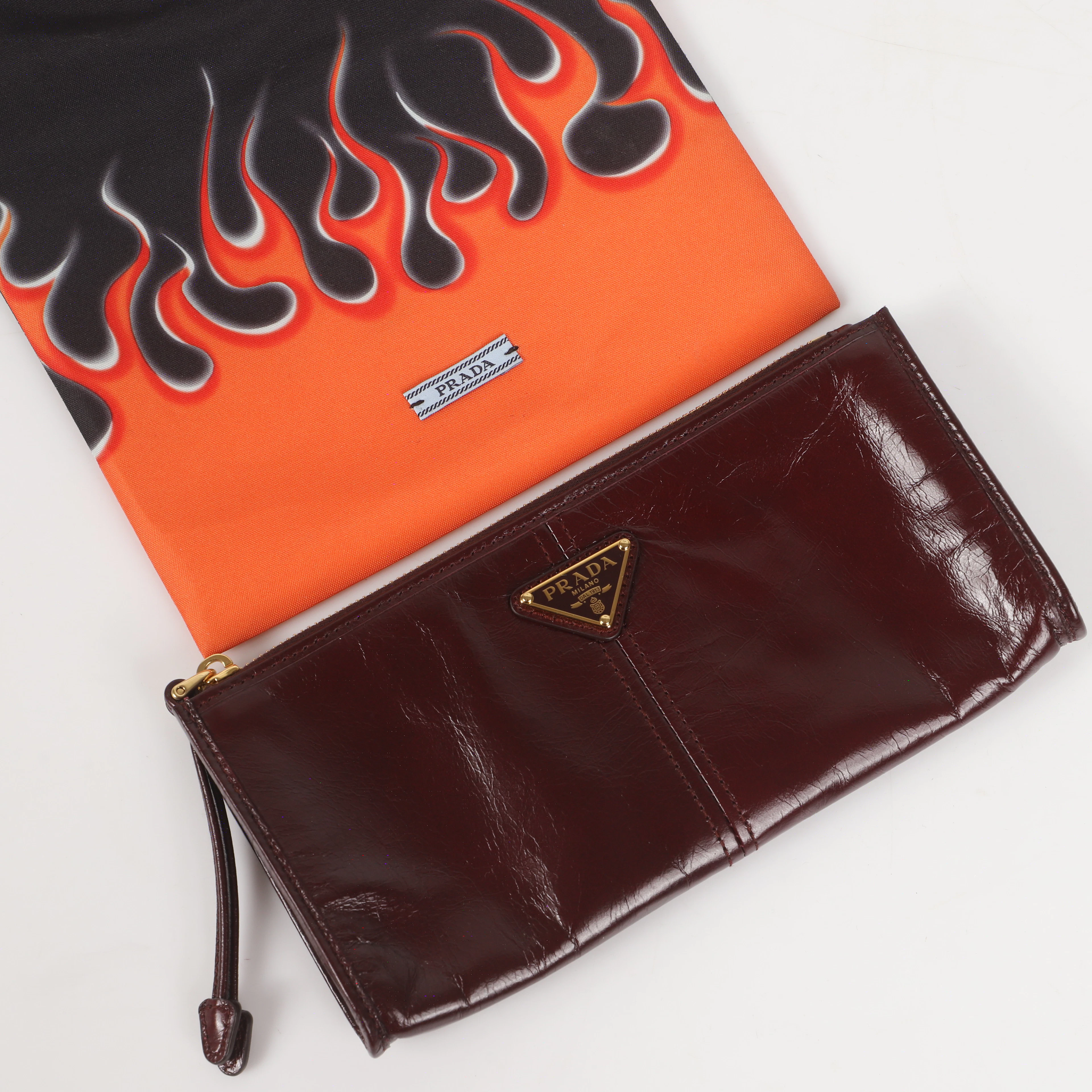 PRADA. Clutch, kalvskinn, Milano, Italien.