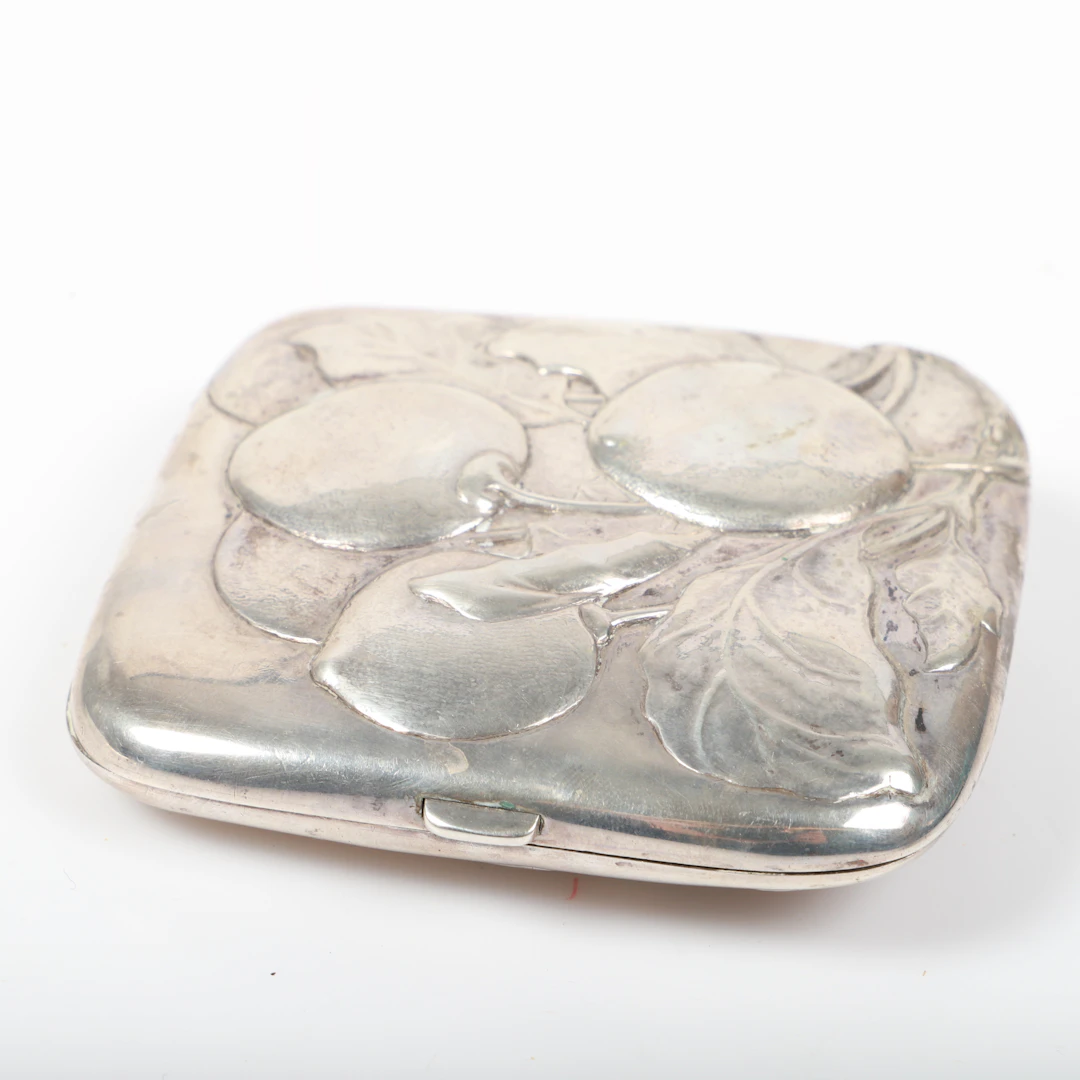 ETUI, silver med reliefdekor, jugend, Christian F. Heise, Danmark, 1911.