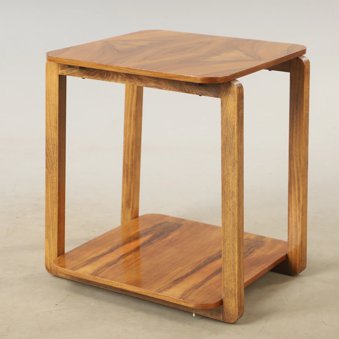 BORD, valnöt och bok, Art deco-stil, 1900-talets senare hälft.