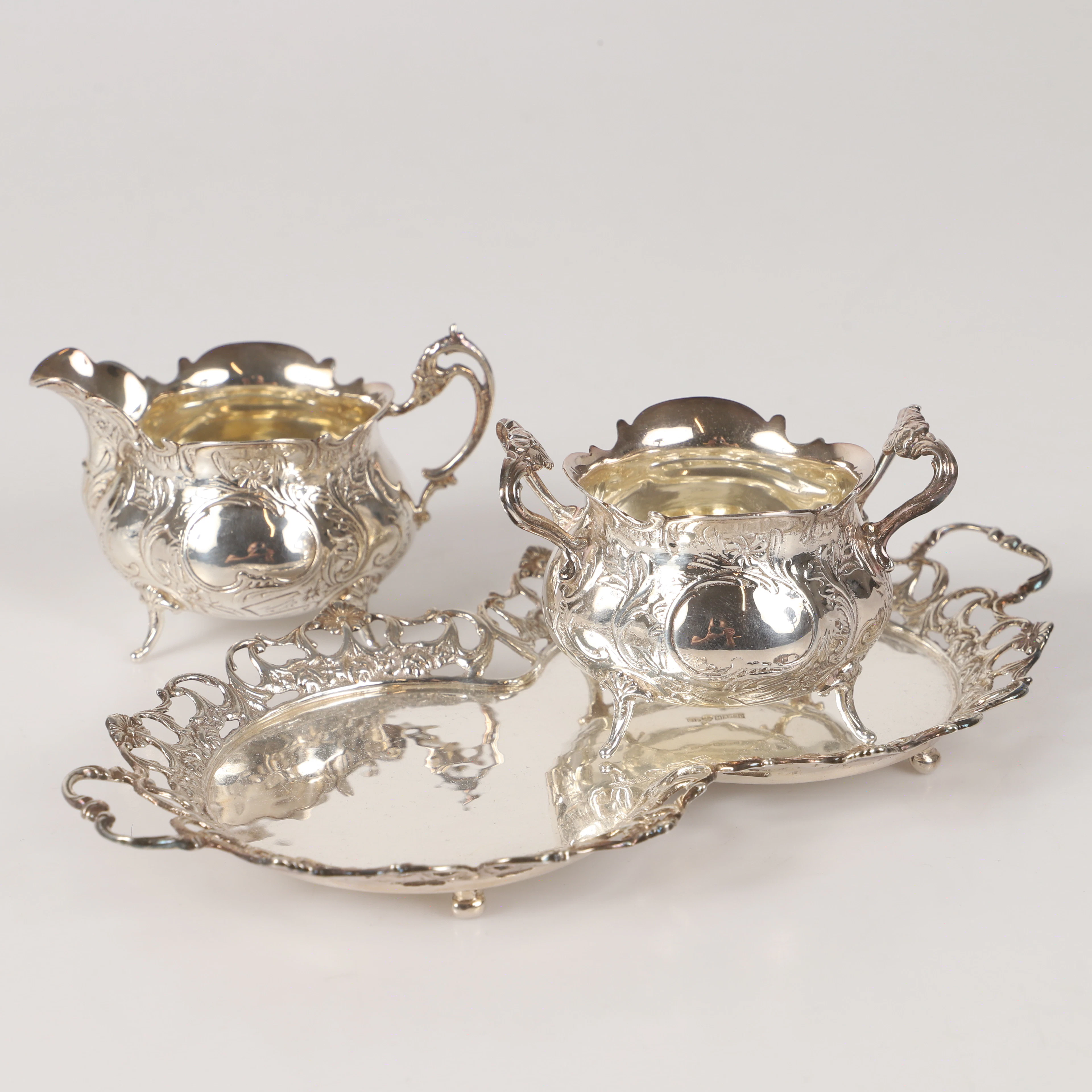 SERVERINGSSET, 3 delar, silver, Gewe, Malmö, 1959.