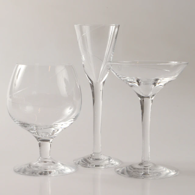 ANNA EHRNER. Glasservisdelar, 25 stycken, "Line", Kosta Boda.