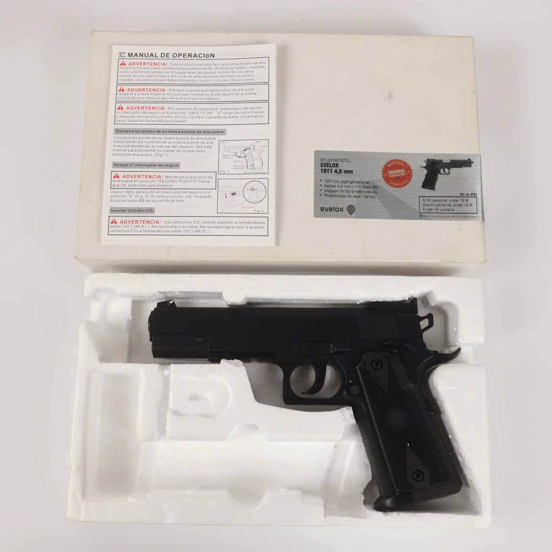 KOLSYREPISTOL, Evelox, 1911.