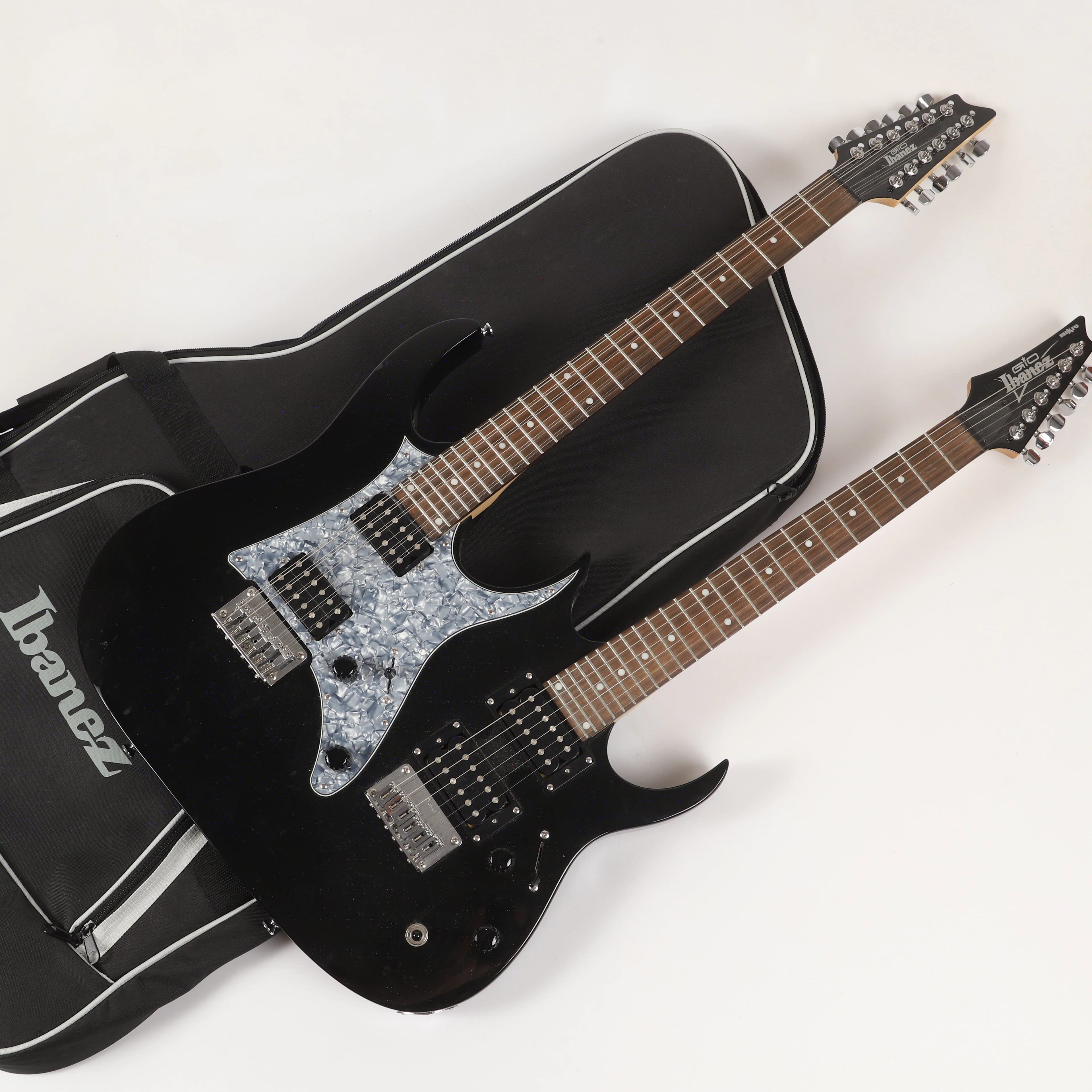 ELGITARR, dubbelhalsad, Ibanez Gio/Mikro, Japan.