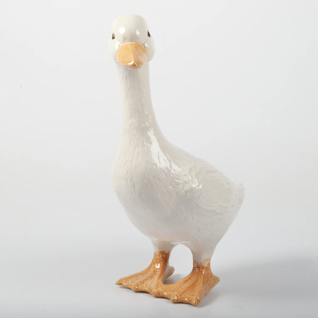 FIGURIN, gås, glaserad keramik.