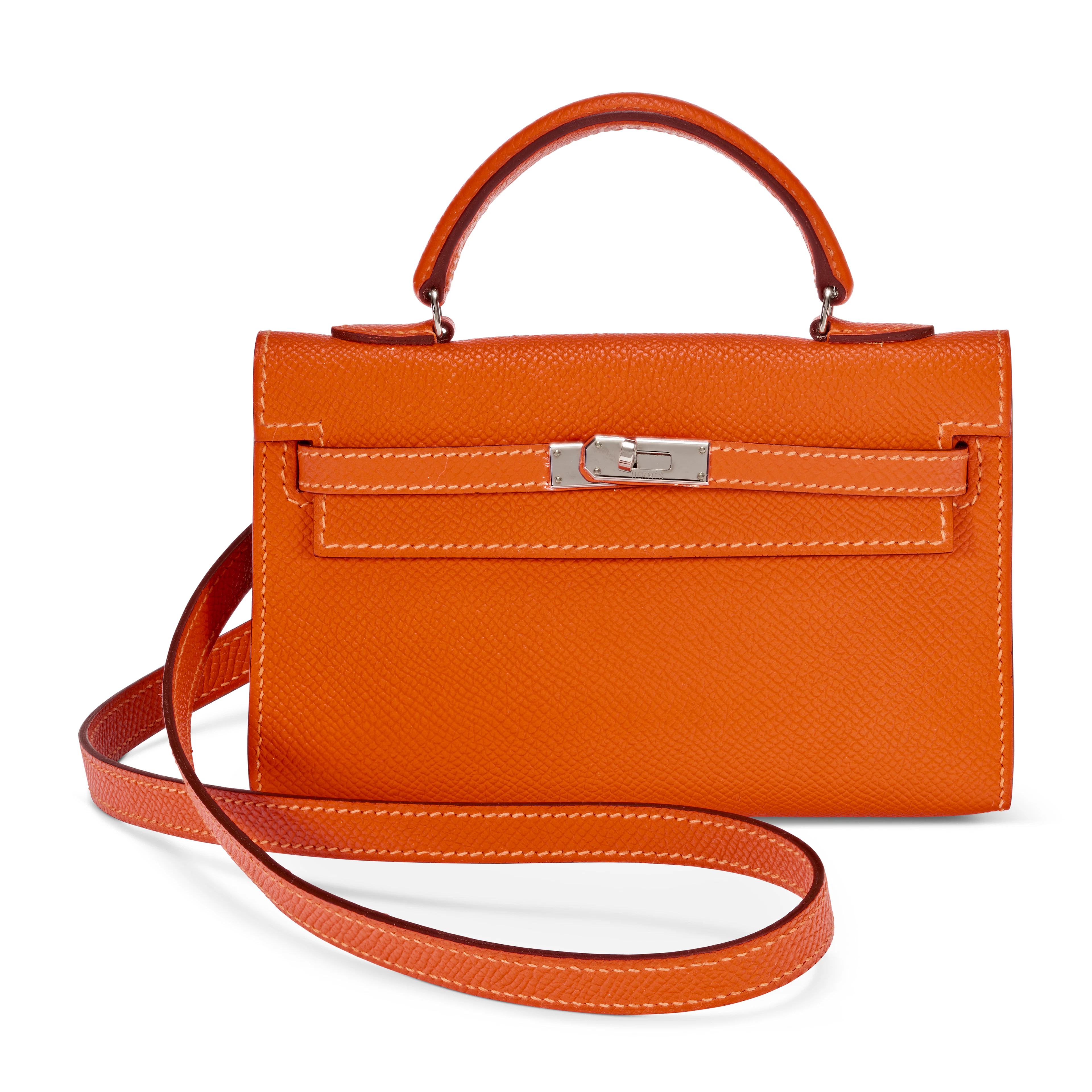 A RARE, LIMITED EDITION CANDY COLLECTION ORANGE EPSOM LEATHER MICRO