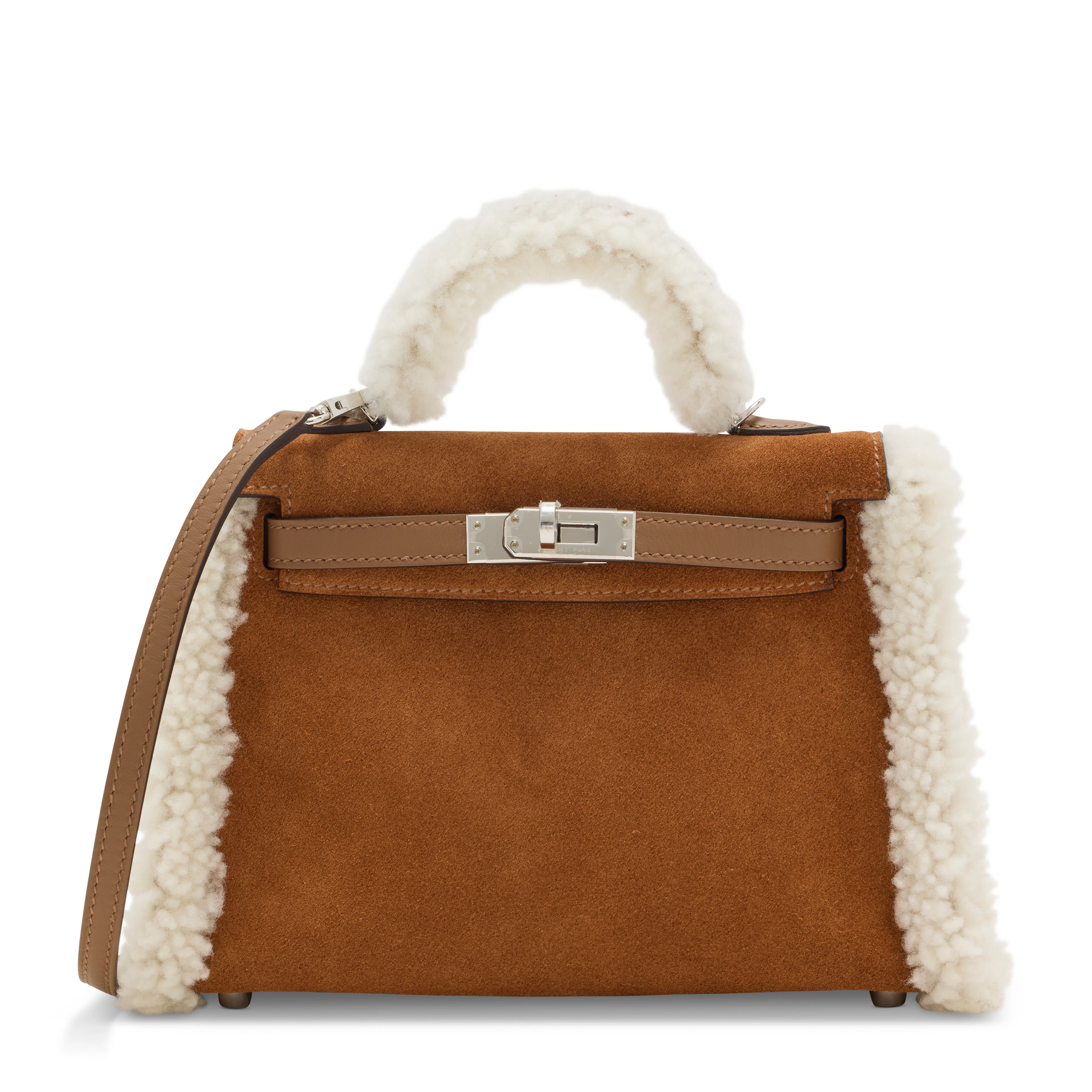 A RARE, CHAMOIS VEAU GRIZZLY LEATHER, ALEZAN SWIFT LEATHER & ÉCRU