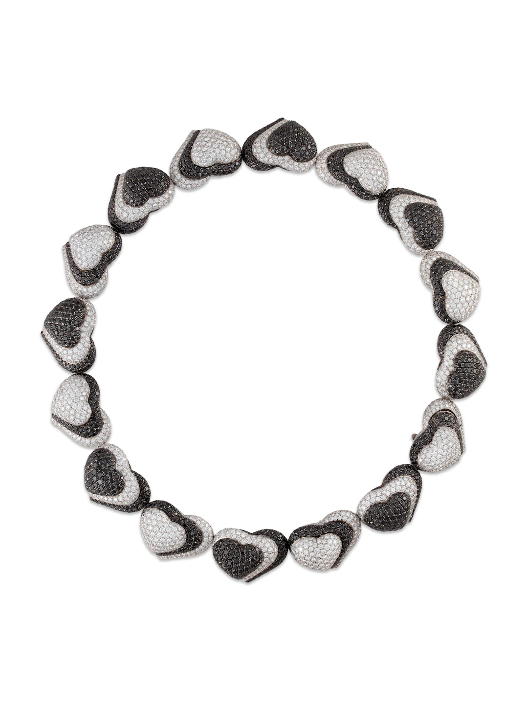 DE GRISOGONO BLACK DIAMOND AND DIAMOND NECKLACE