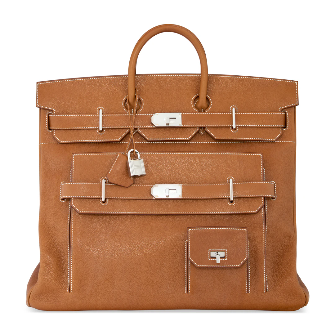 A LIMITED EDITION FAUVE BARENIA FAUBOURG LEATHER MULTIPOCKETS HAC