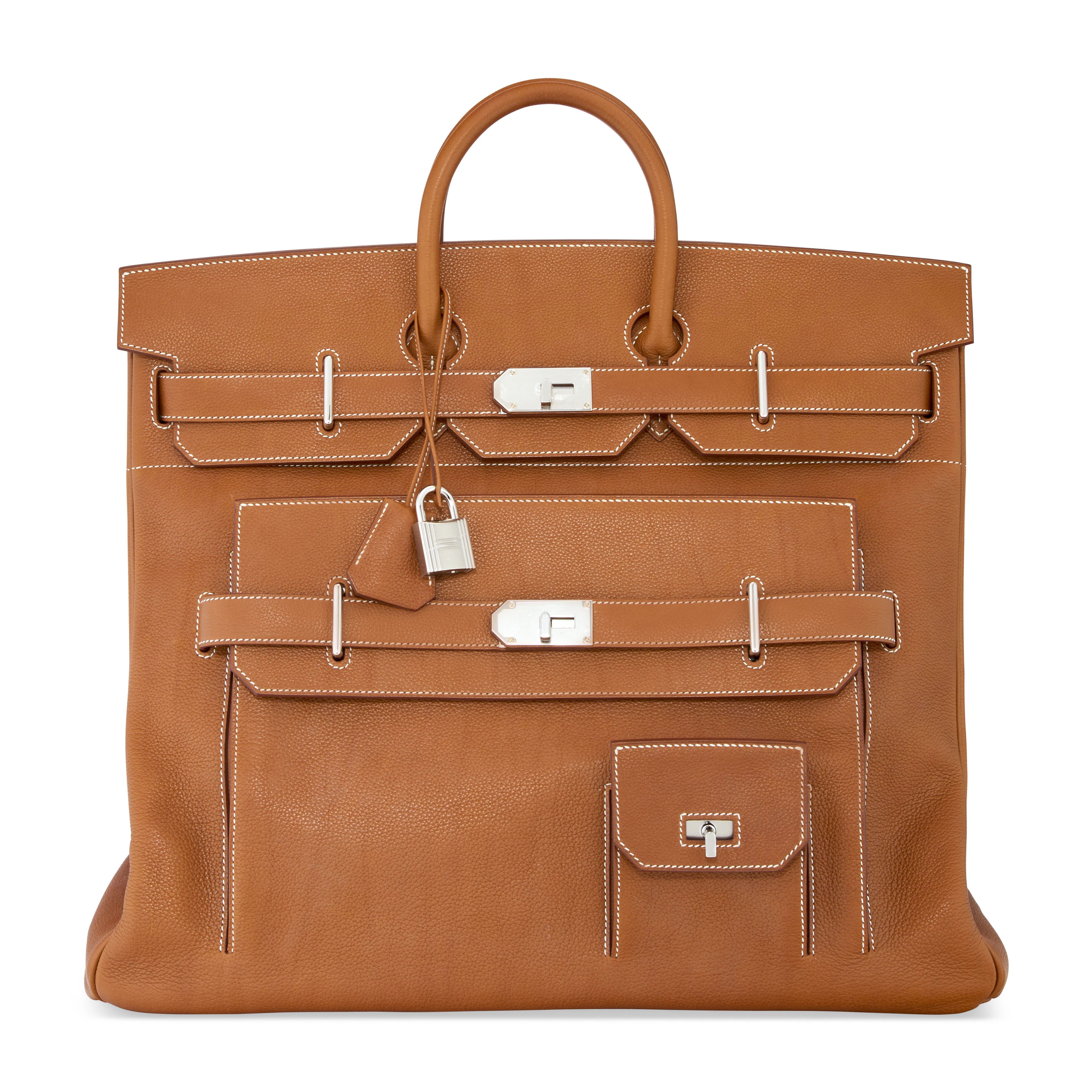 A LIMITED EDITION FAUVE BARENIA FAUBOURG LEATHER MULTIPOCKETS HAC