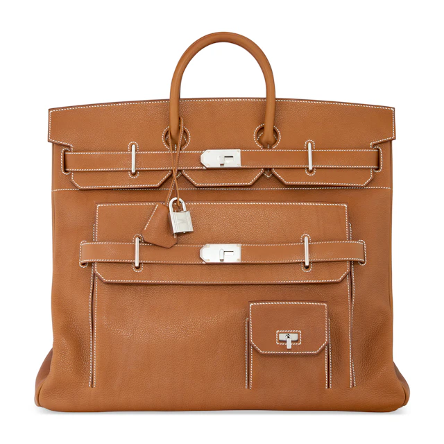 A LIMITED EDITION FAUVE BARENIA FAUBOURG LEATHER MULTIPOCKETS HAC