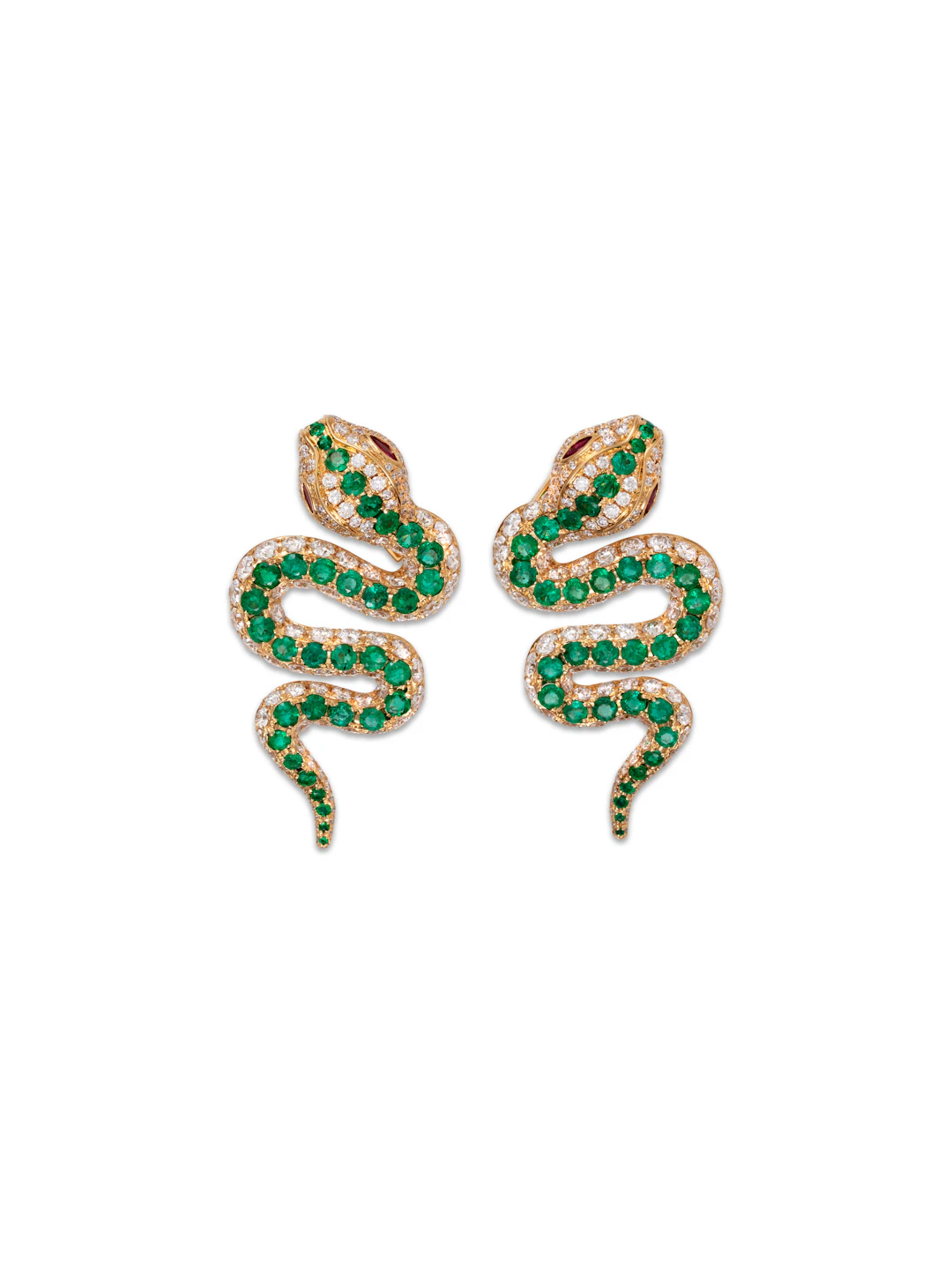 EMERALD AND DIAMOND EARRINGS
