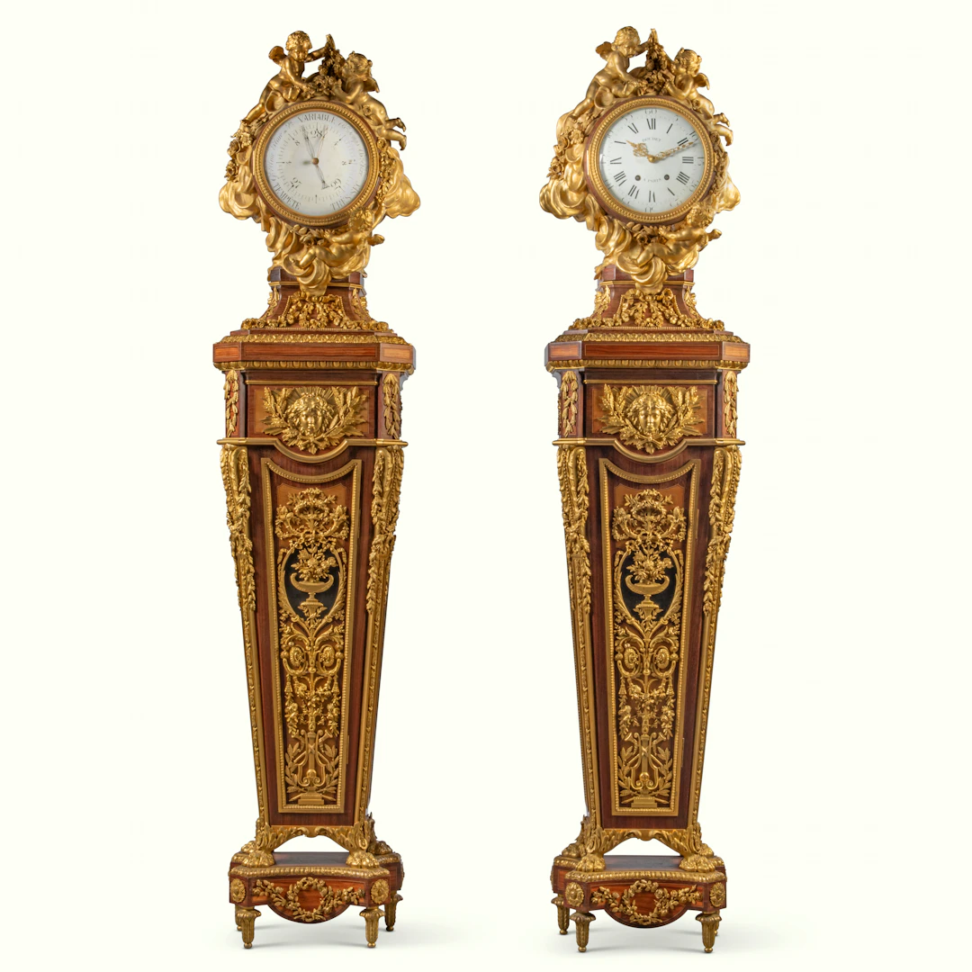 A NAPOLEON III ORMOLU-MOUNTED PARQUETRY, AMARANTH, TULIPWOOD AND SYCAMORE