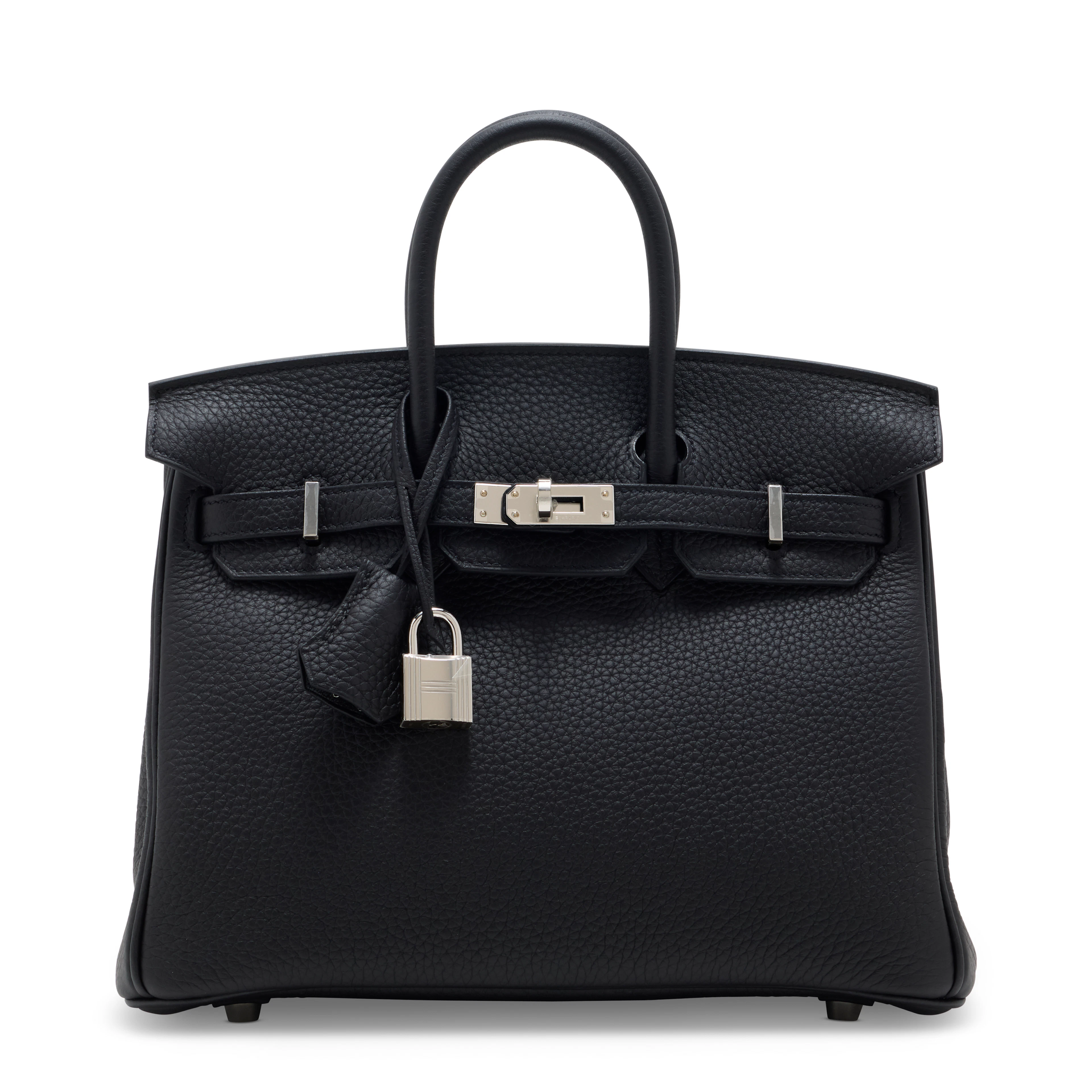 A BLACK TOGO LEATHER BIRKIN 25 WITH PALLADIUM HARDWARE