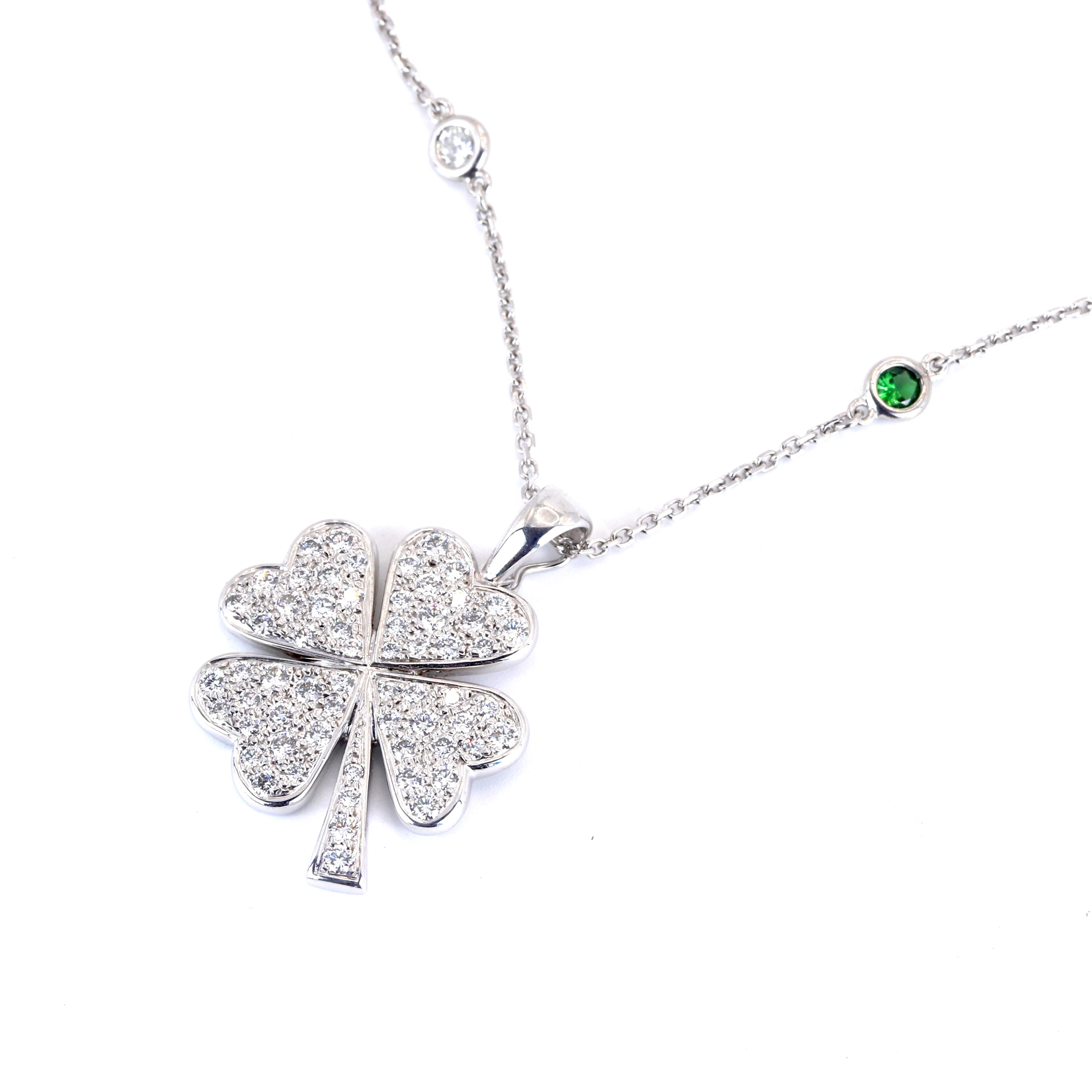 18CT TOURMALINE & DIAMOND NECKLACE.