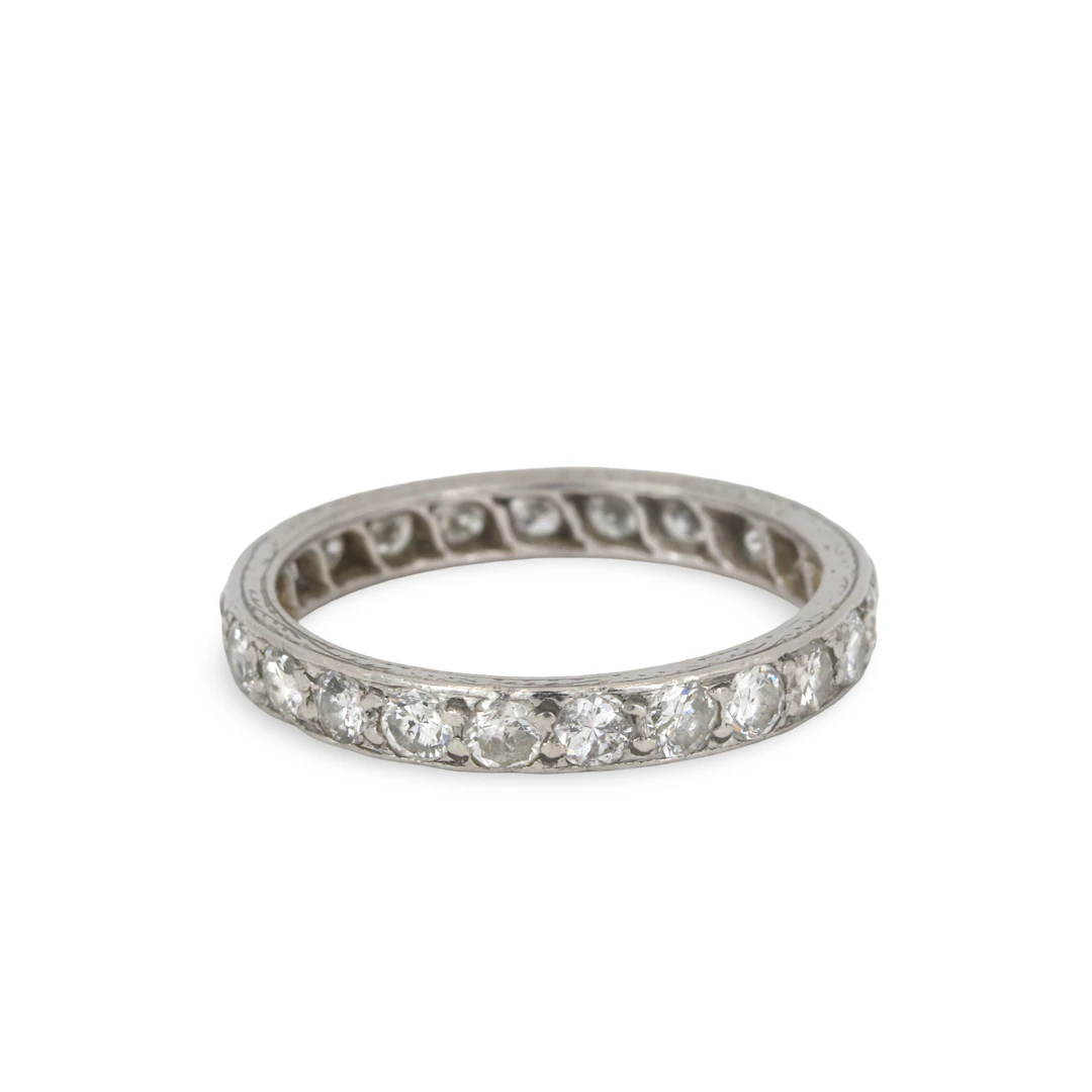 1CT PLATINUM DIAMOND FULL ETERNITY RING.