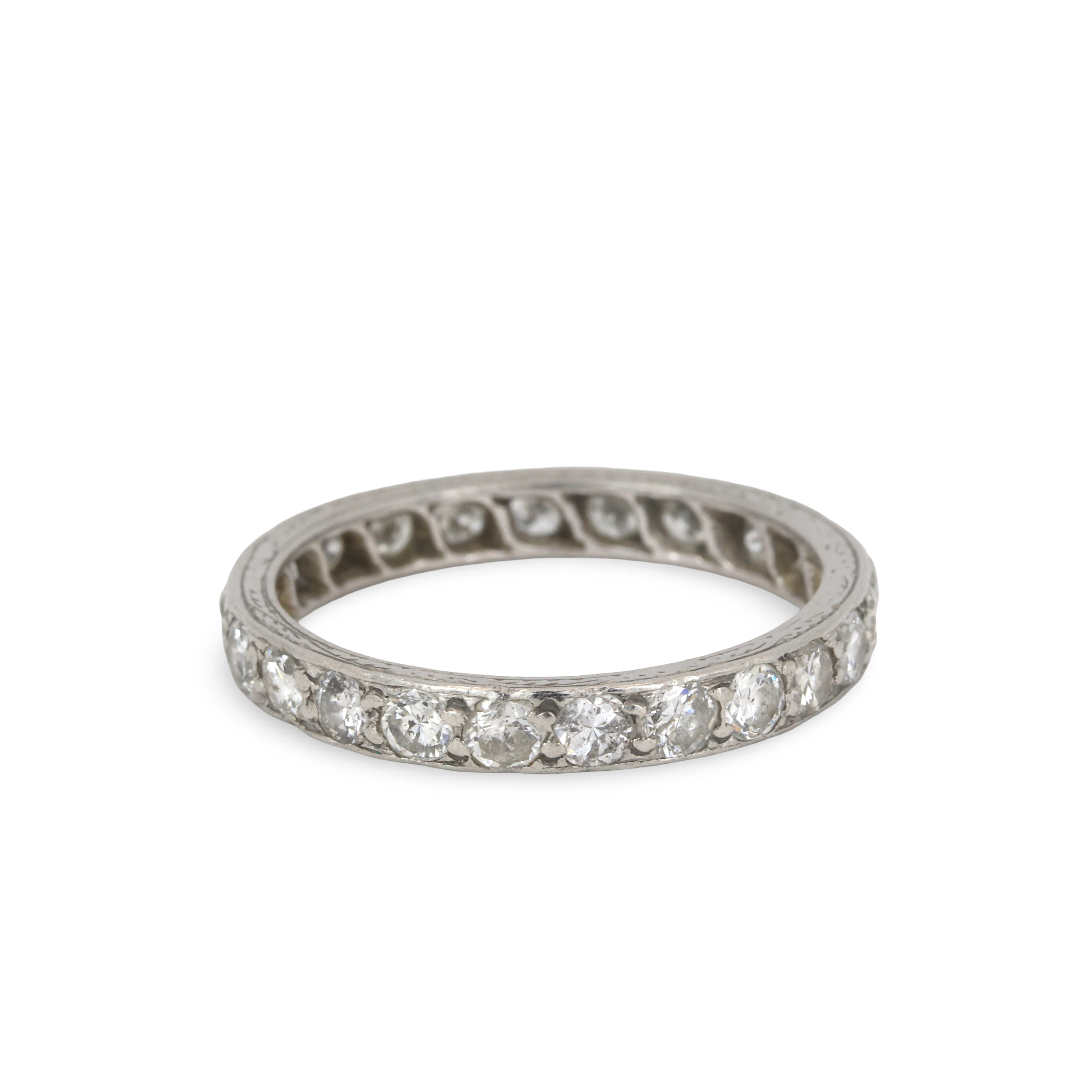 1CT PLATINUM DIAMOND FULL ETERNITY RING.