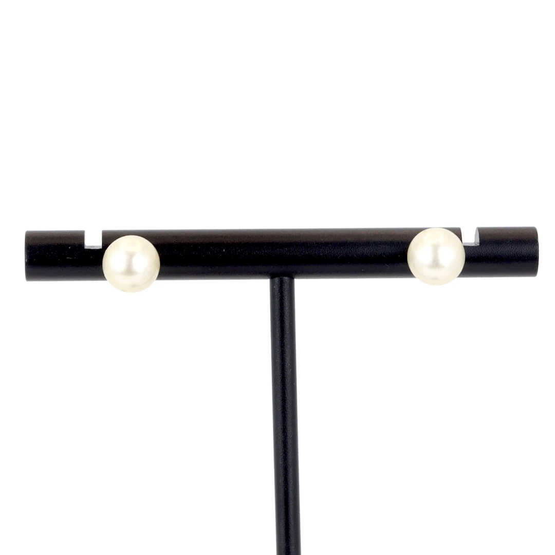 9CT PEARL EARRINGS.
