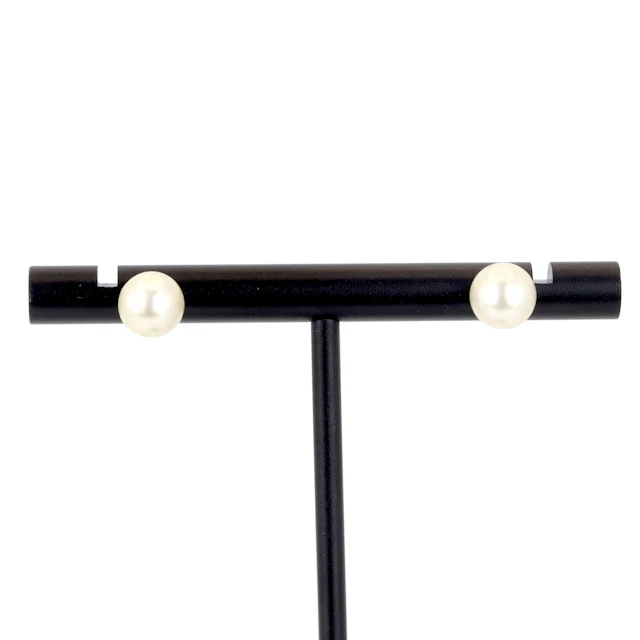 9CT PEARL EARRINGS.