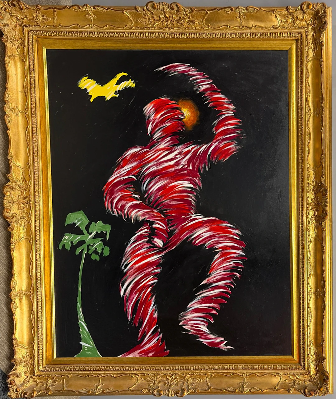 'RED MAN' OIL ON CANVAS.