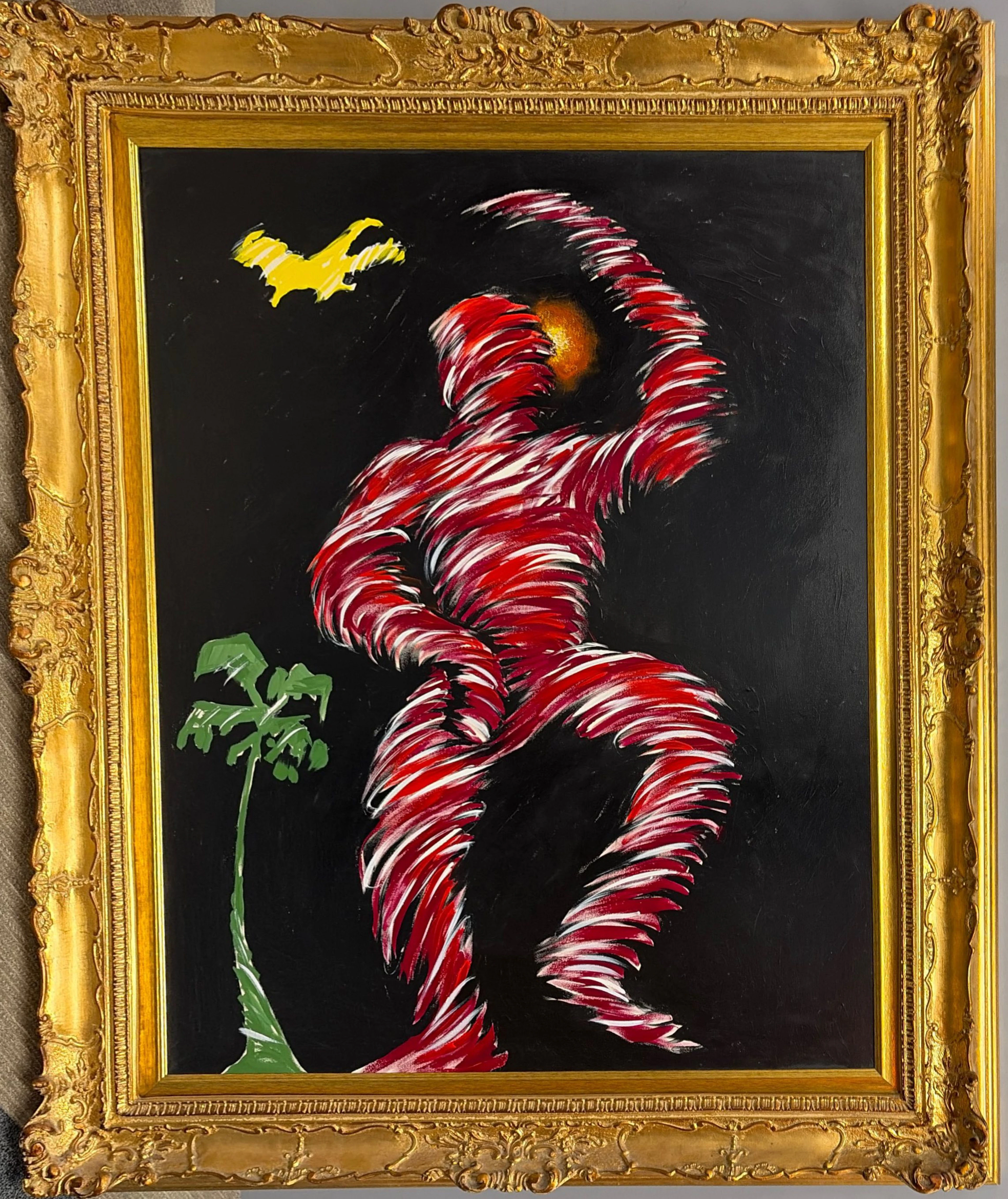 'RED MAN' OIL ON CANVAS.