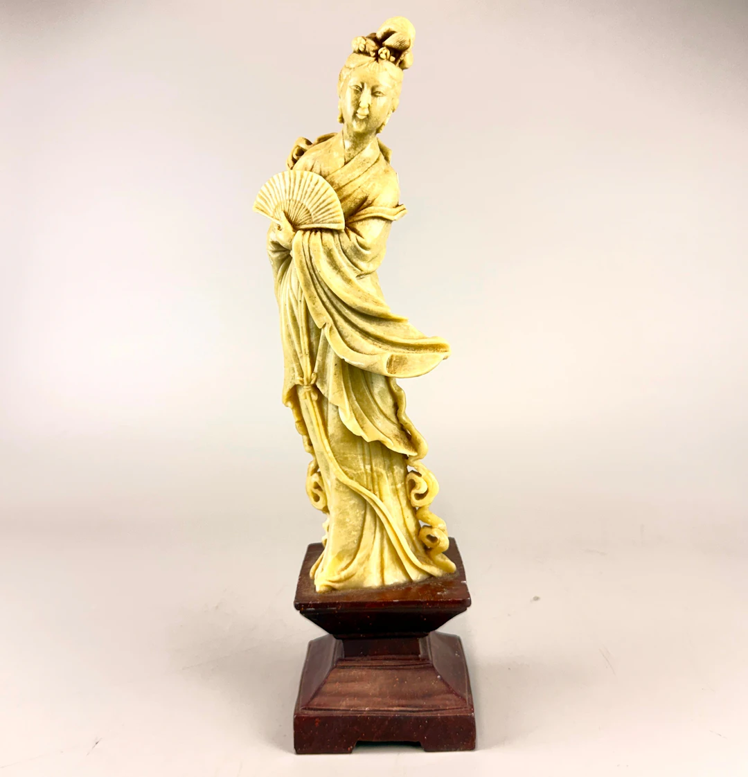SOAPSTONE GUANYIN FIGURE.