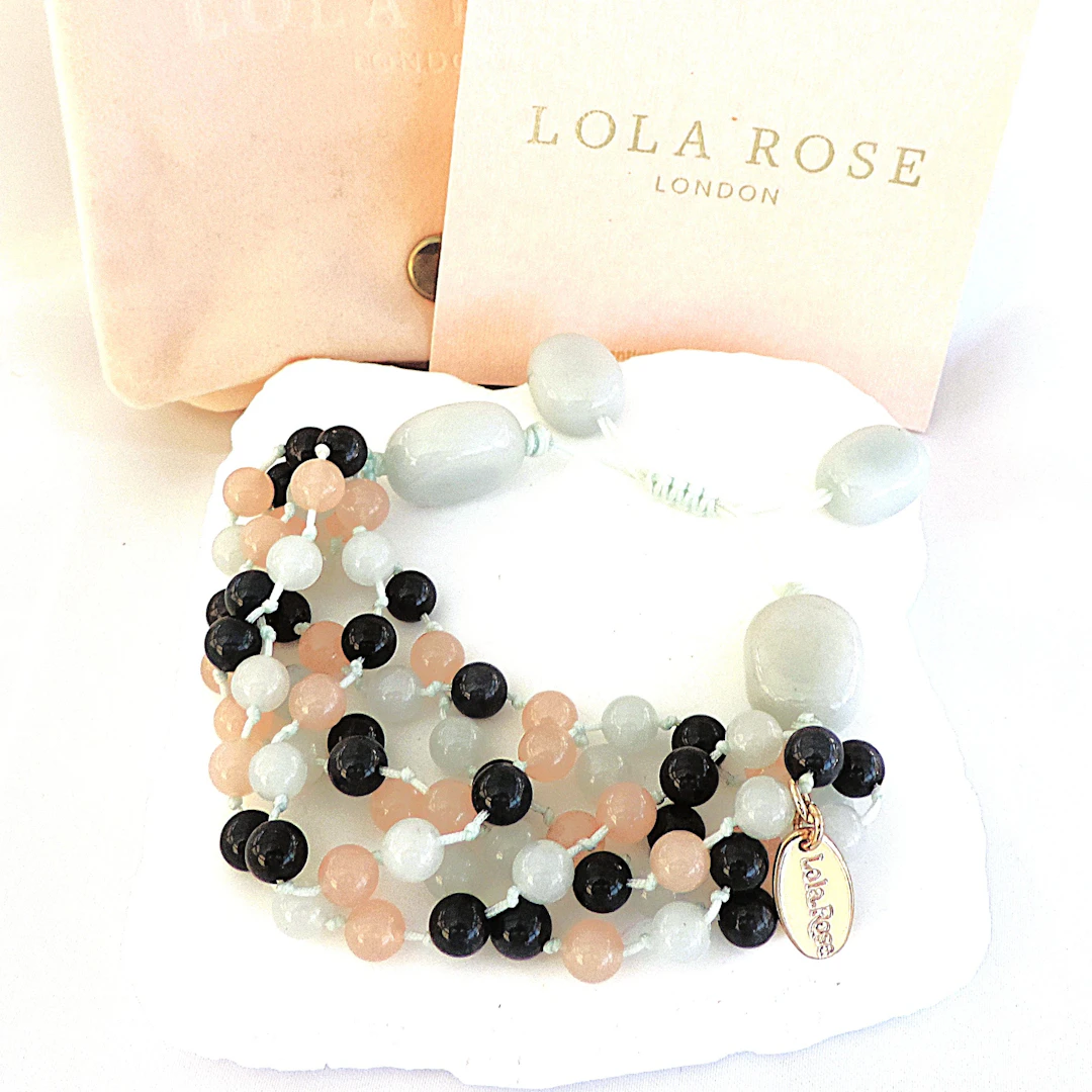LOLA ROSE LONDON MULTI STRAND GEMSTONE BRACELET.