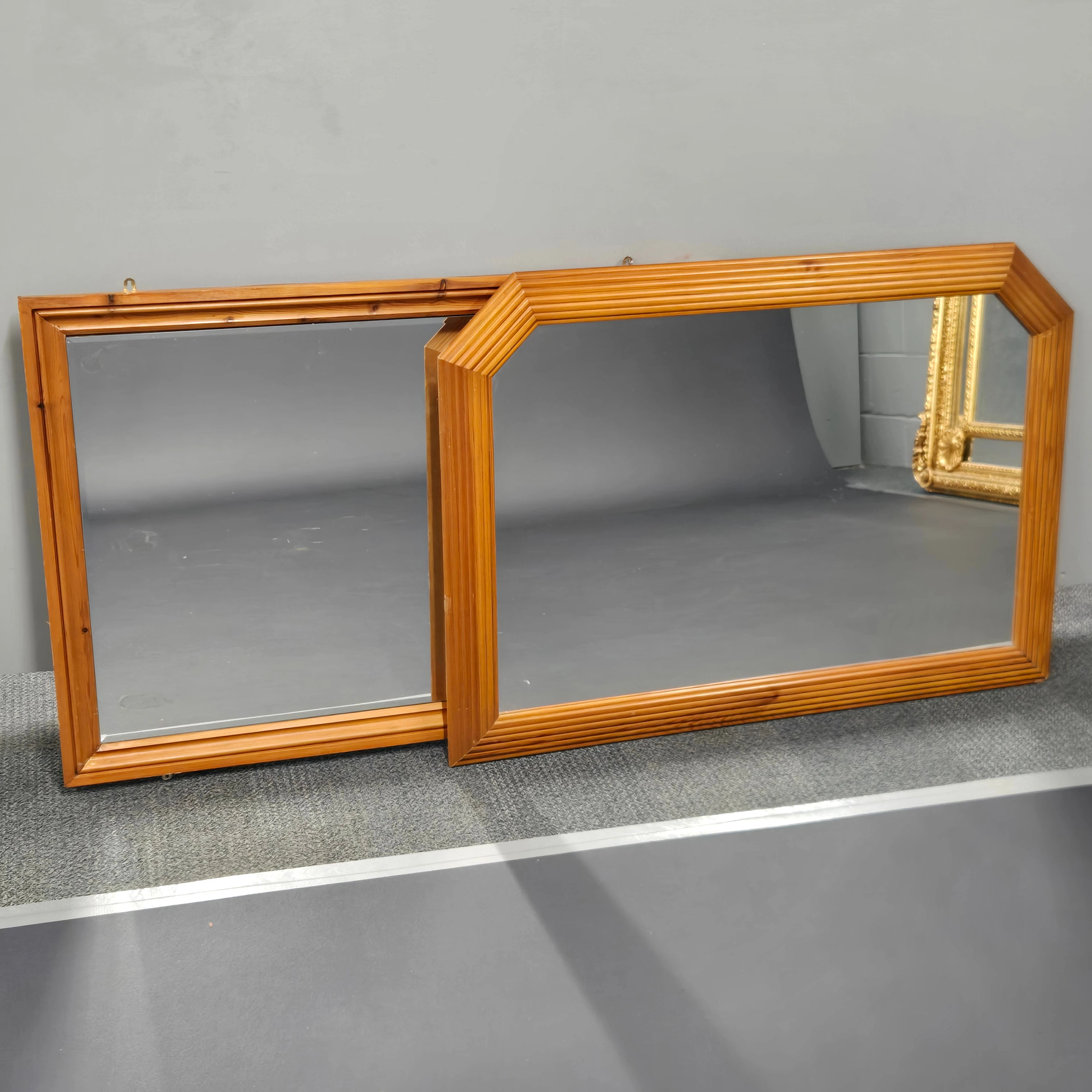 TWO PINE MIRRORS.