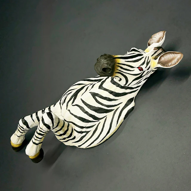 RESIN ZEBRA WALL HANGING.