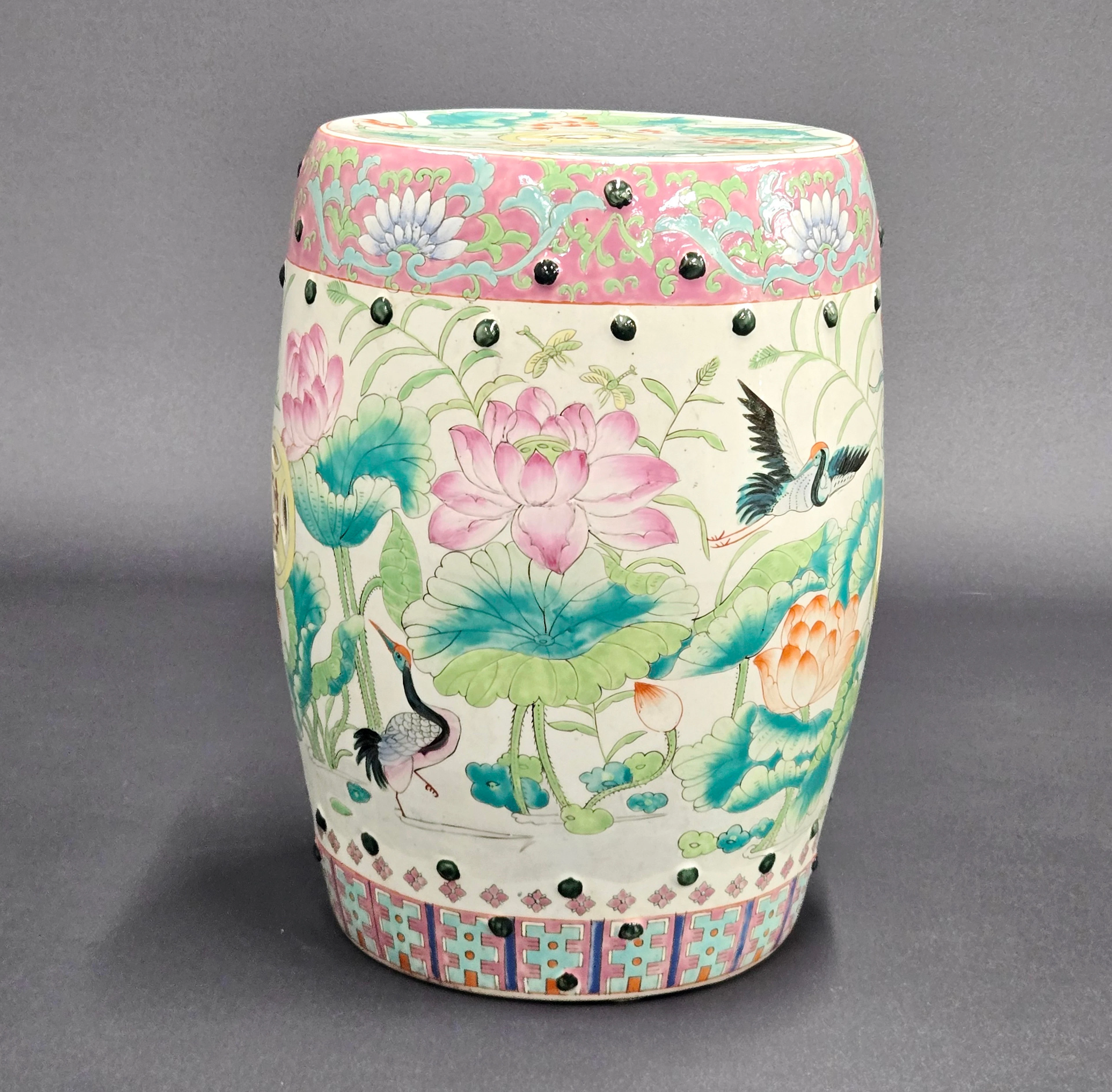 CHINESE BARREL STOOL.
