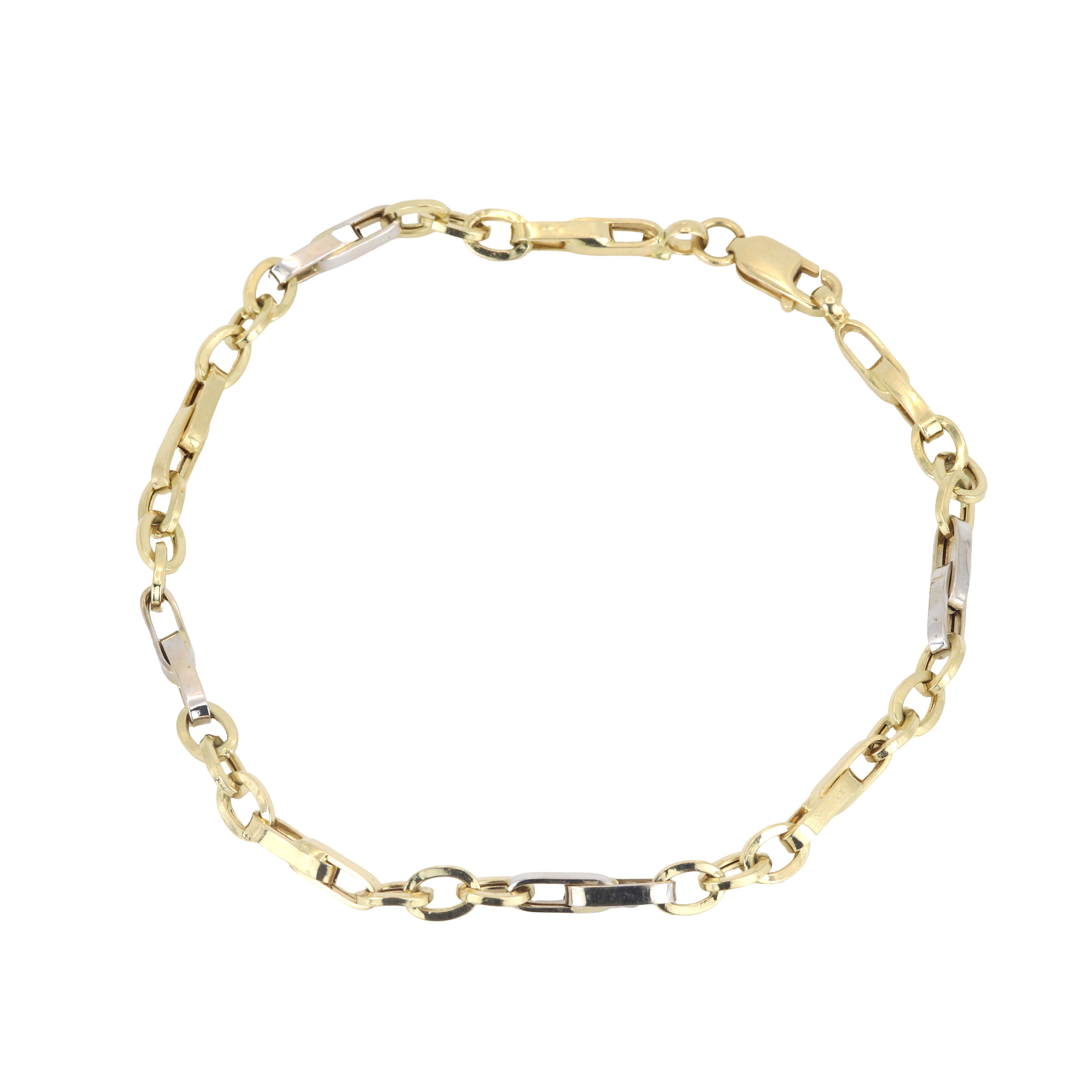 14CT GOLD CHAIN BRACELET.