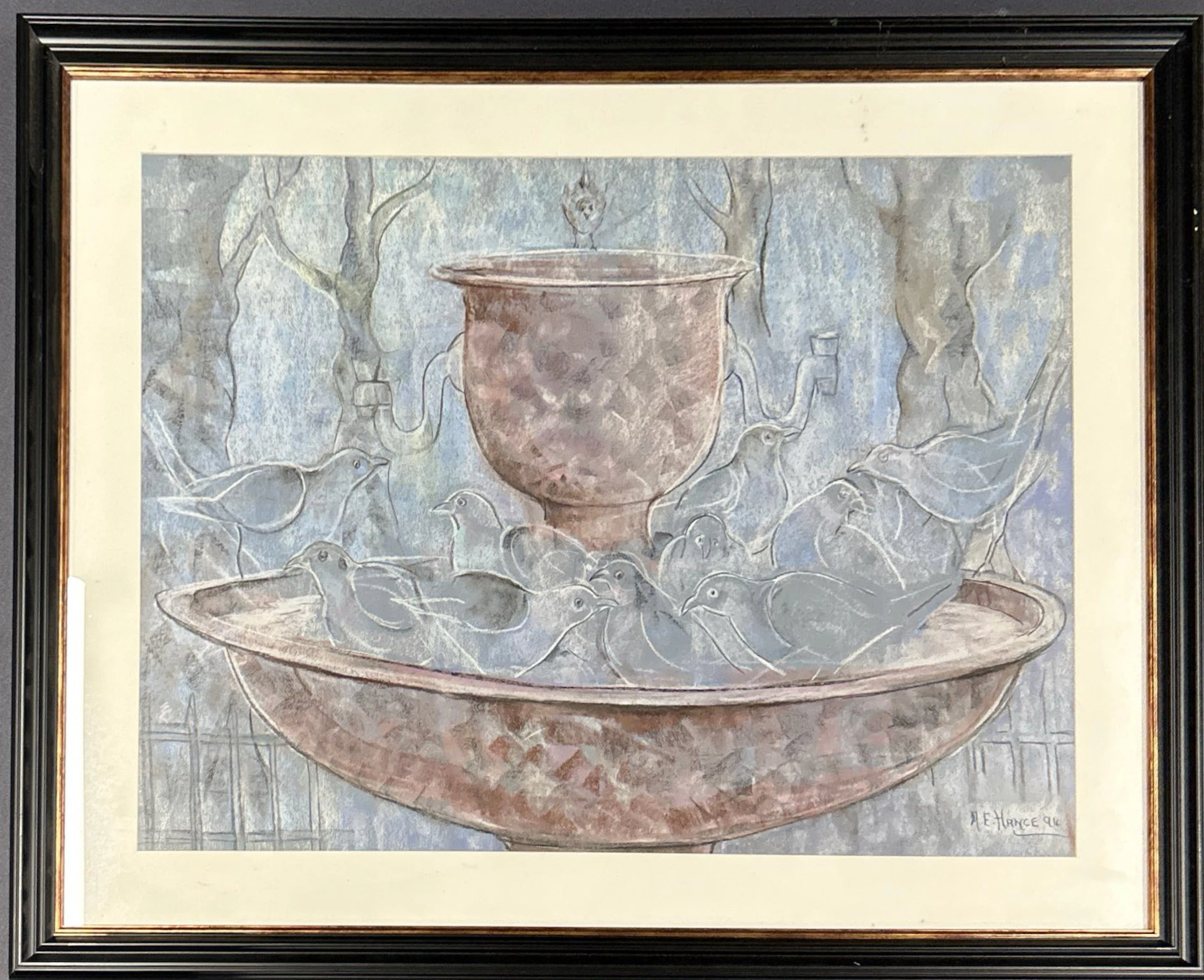 FRAMED PASTEL BY A.E HANCE.