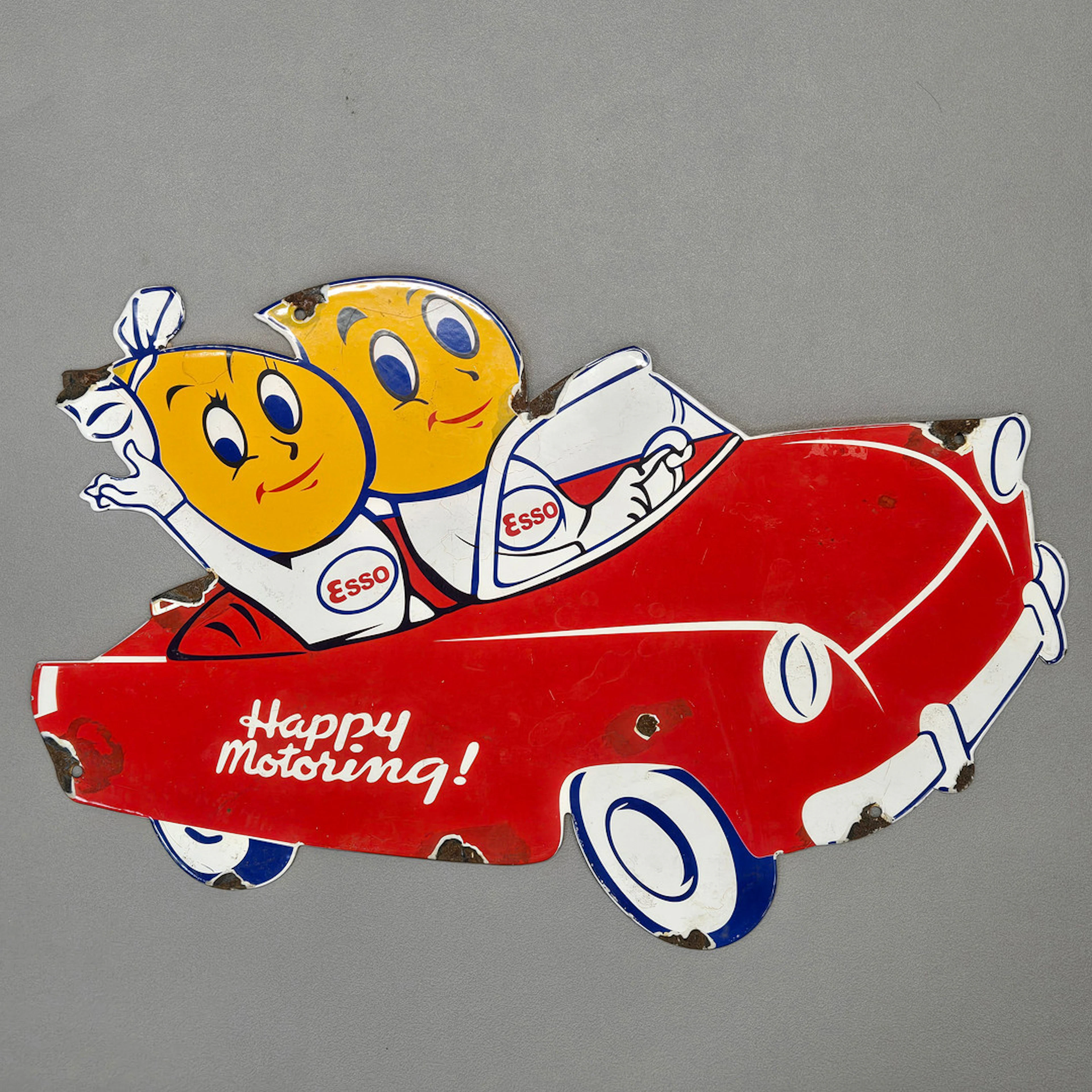 ENAMEL ADVERTISING SIGN.