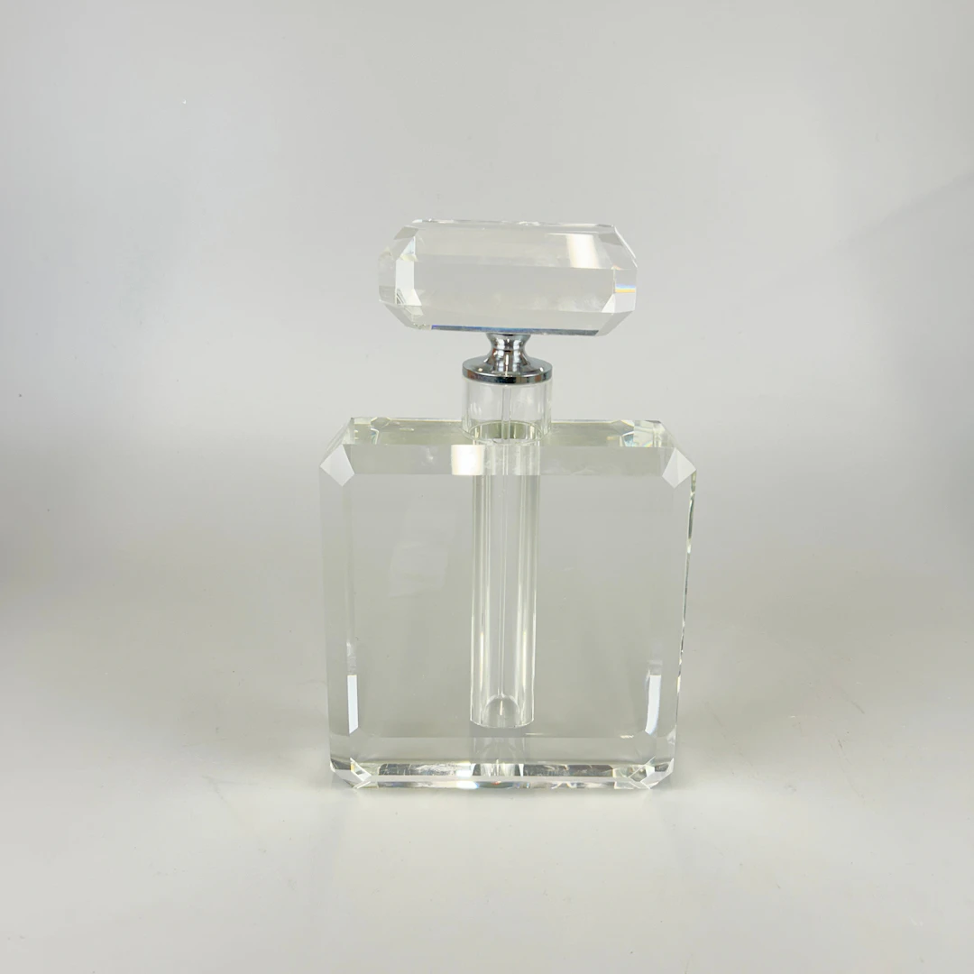 CRYSTAL GLASS PERFUME BOTTLE.