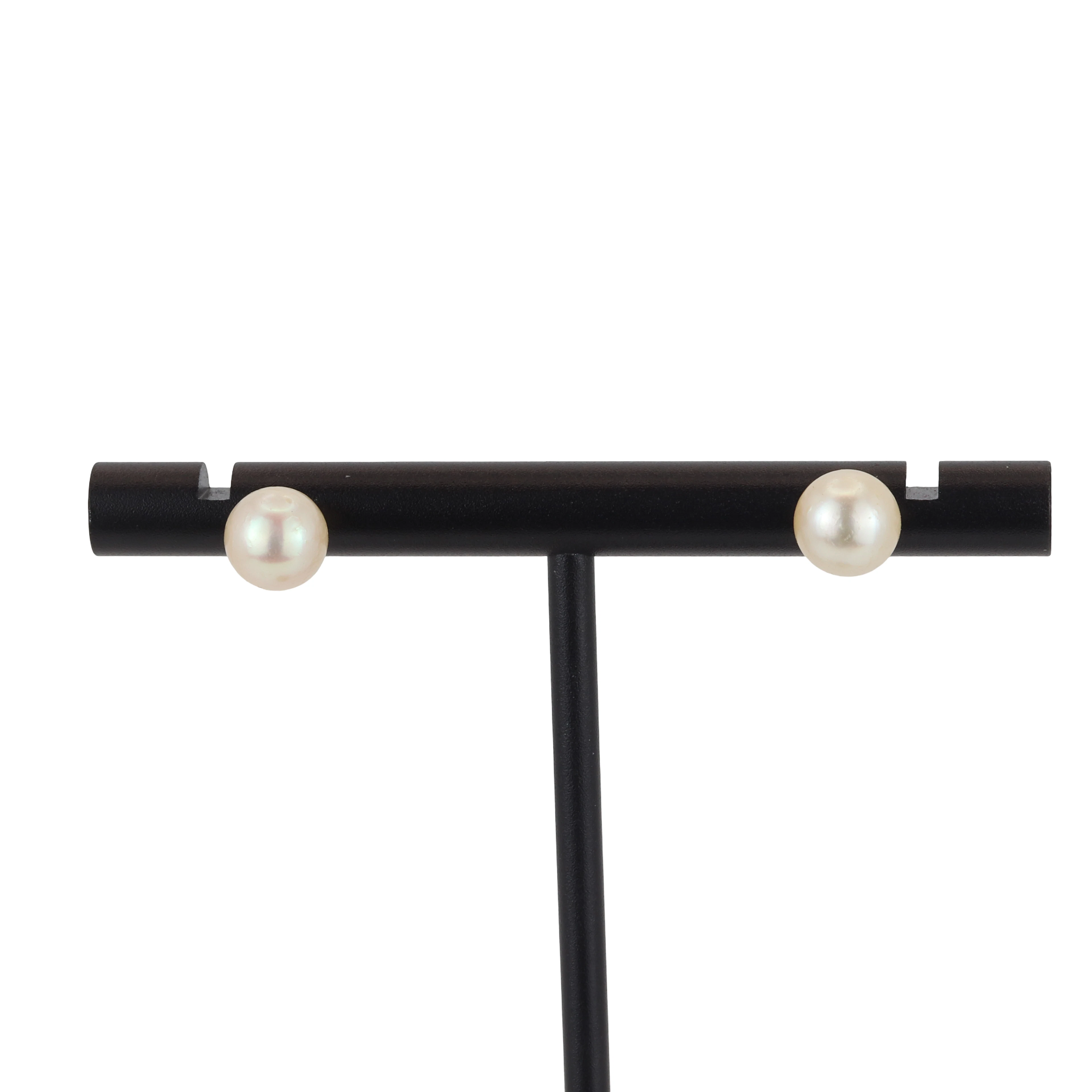 9CT PEARL EARRINGS.