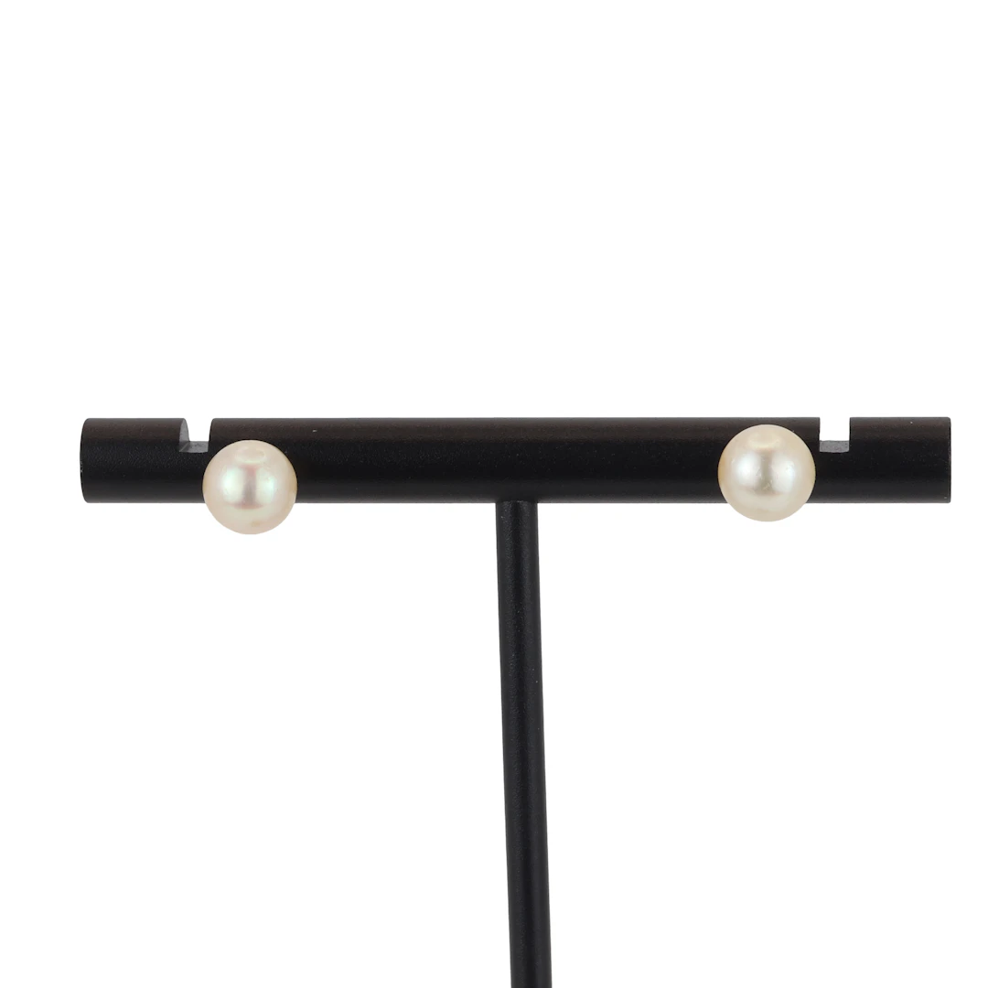 9CT PEARL EARRINGS.