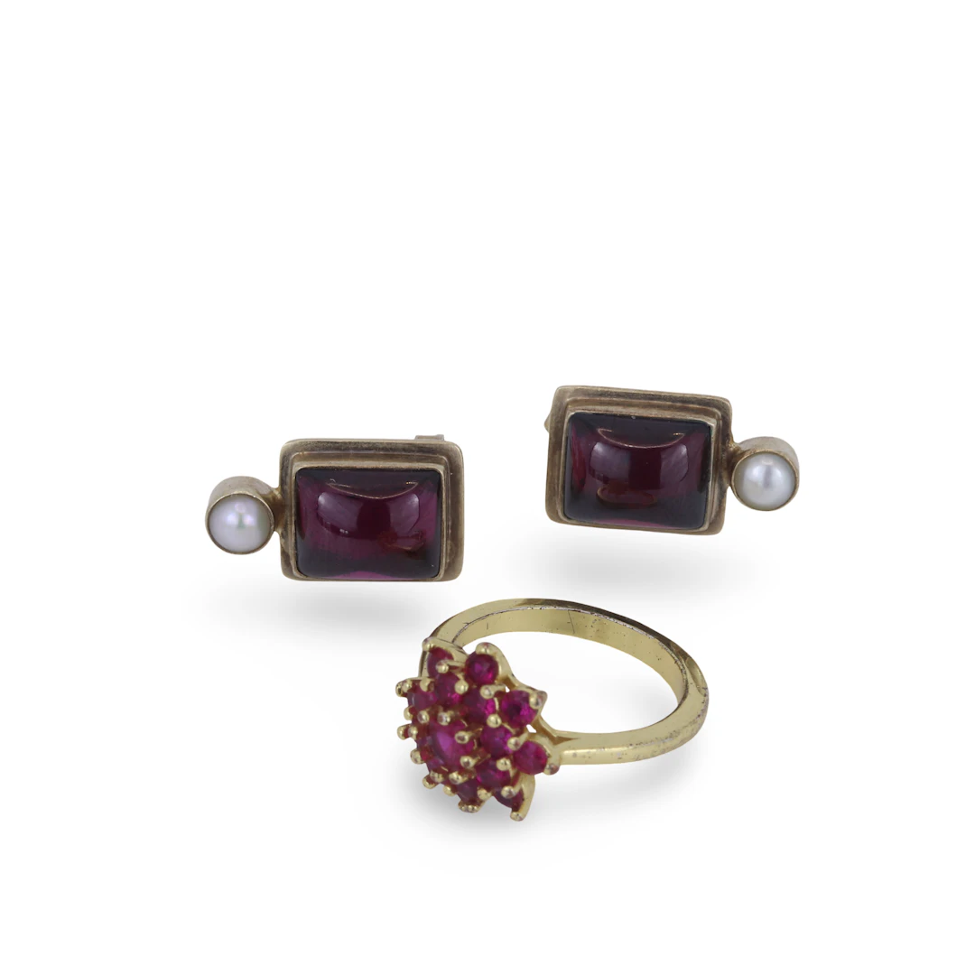SILVER GILT JEWELLERY.