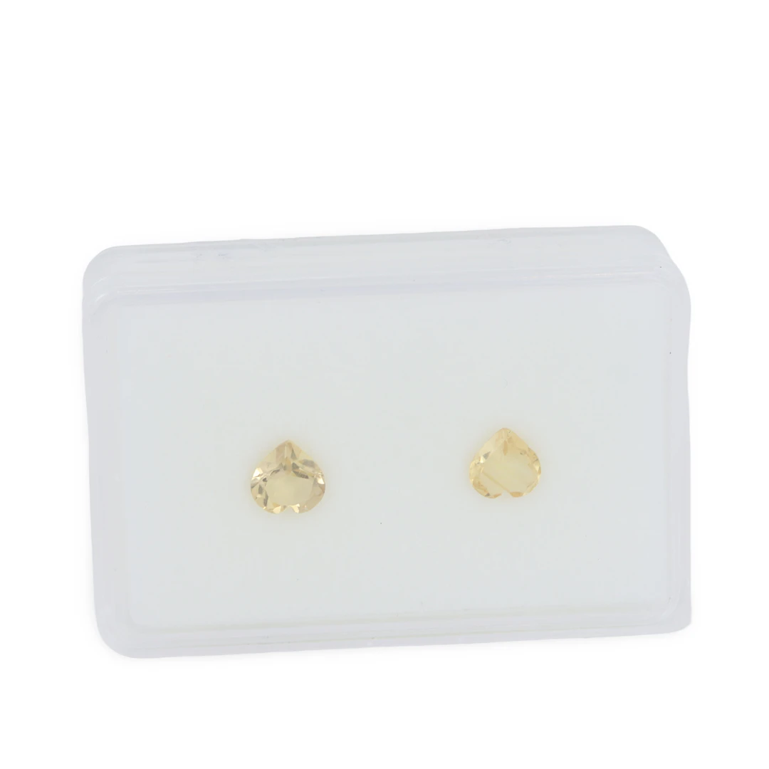 PAIR OF CITRINES.