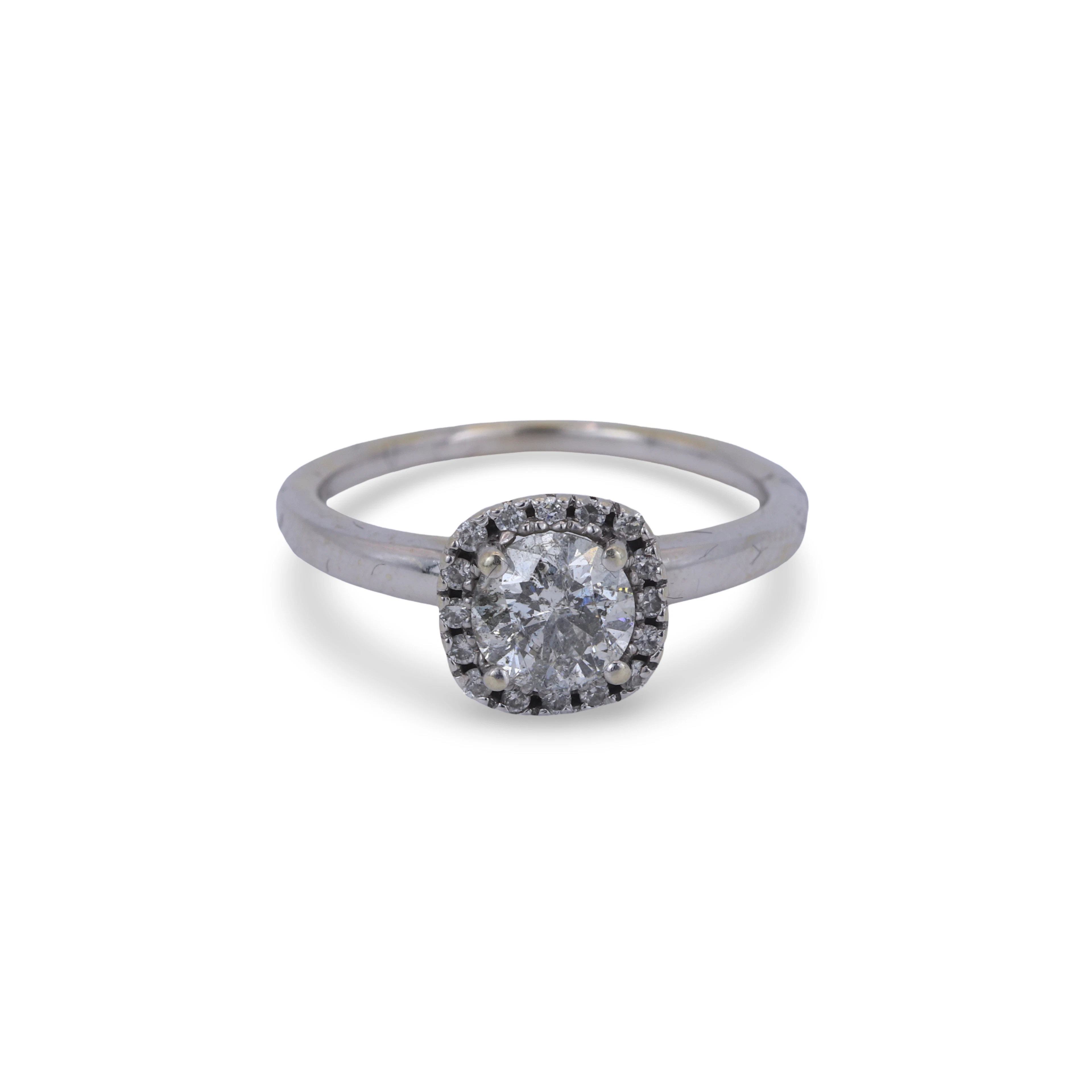 14CT GOLD DIAMOND RING.