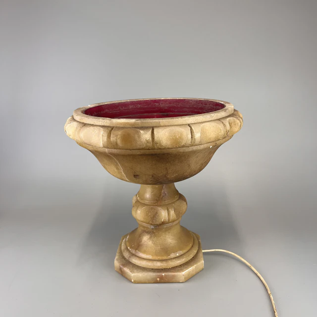 ALABSTER LAMP BASE.