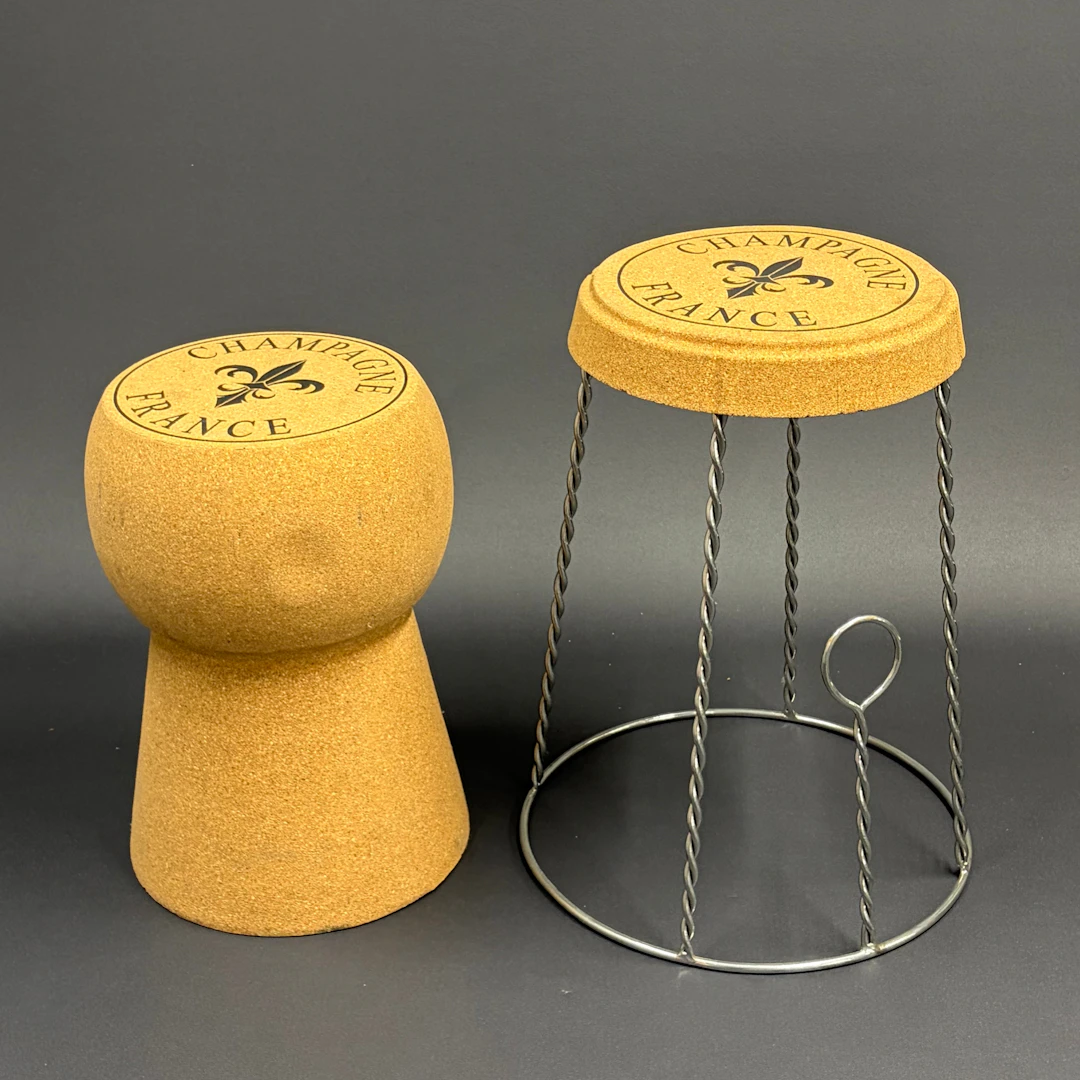 ADVERTISING CHAMPAGNE STOOLS.