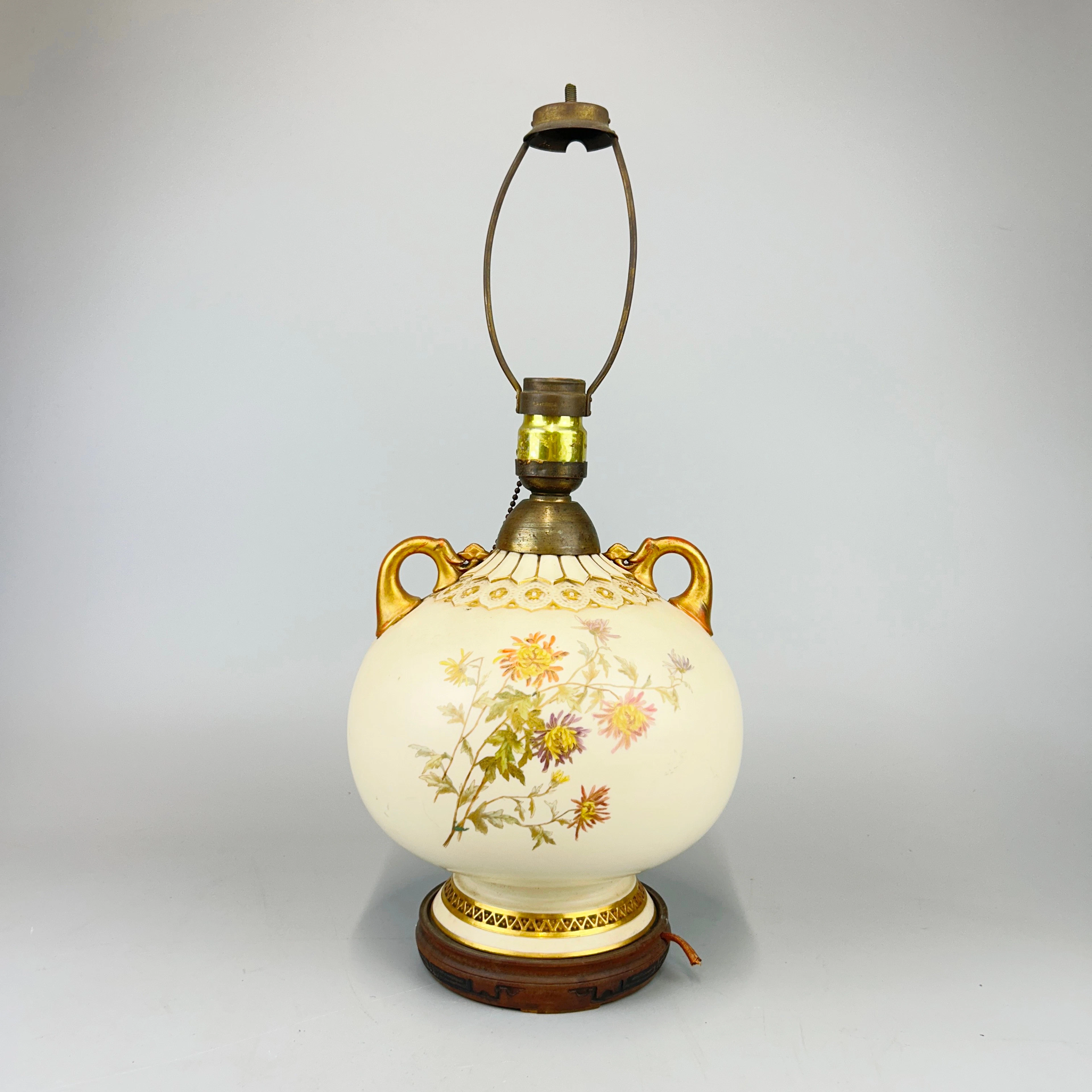 ROYAL WORCESTER TABLE LAMP.