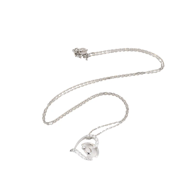 18CT GOLD DIAMOND NECKLACE.