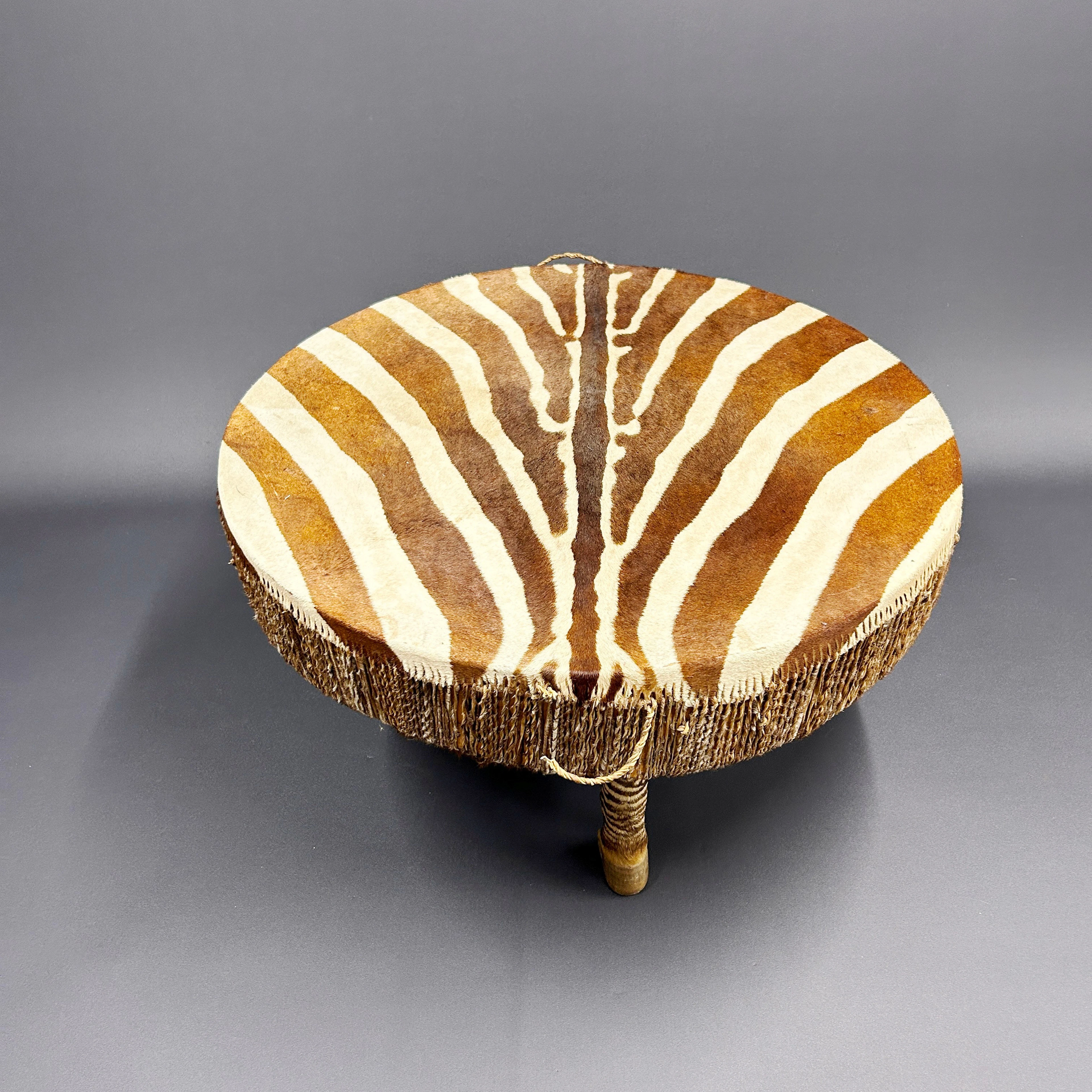 ZEBRA DRUM TABLE.