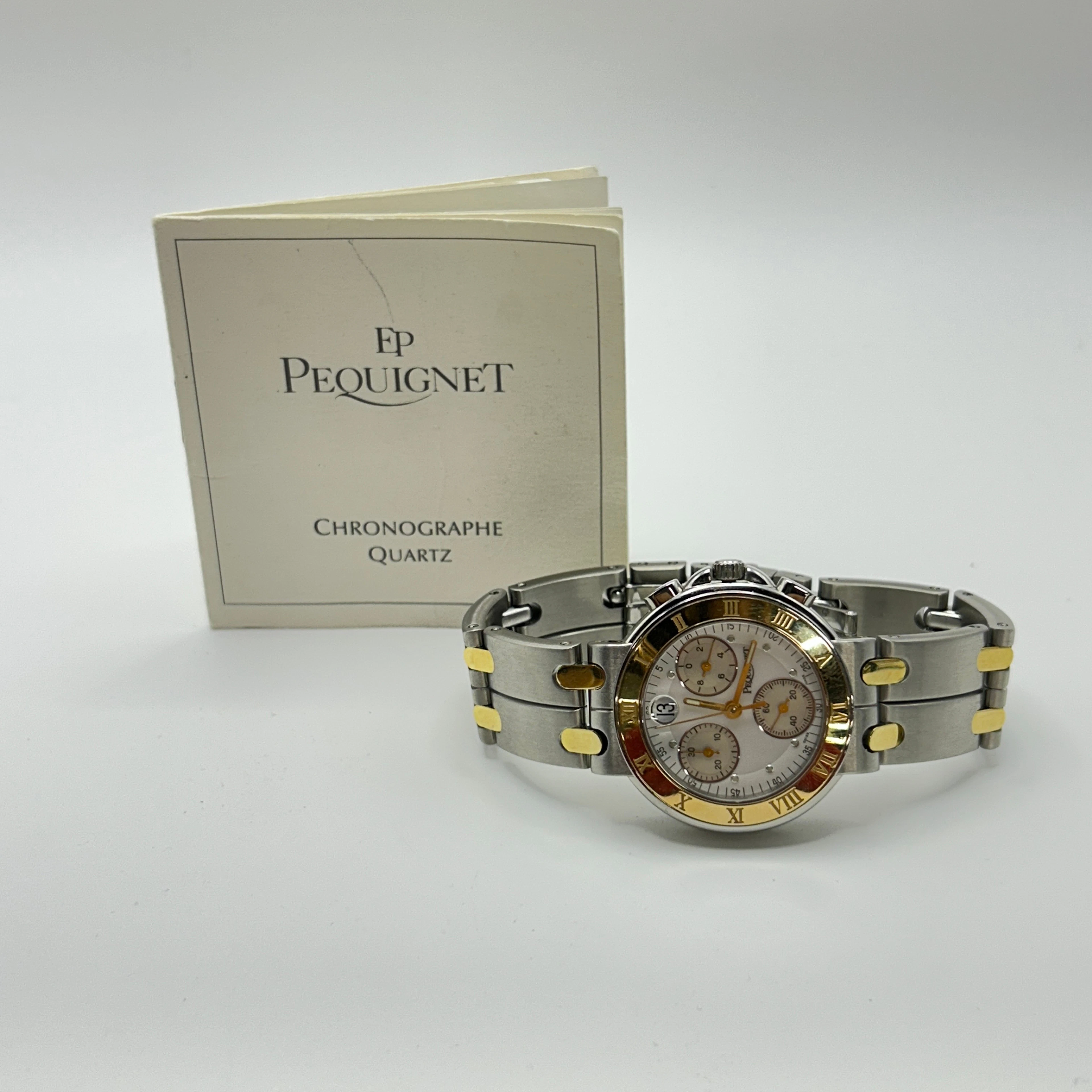 GENT'S PEQUIGNET QUARTZ WRISTWATCH.