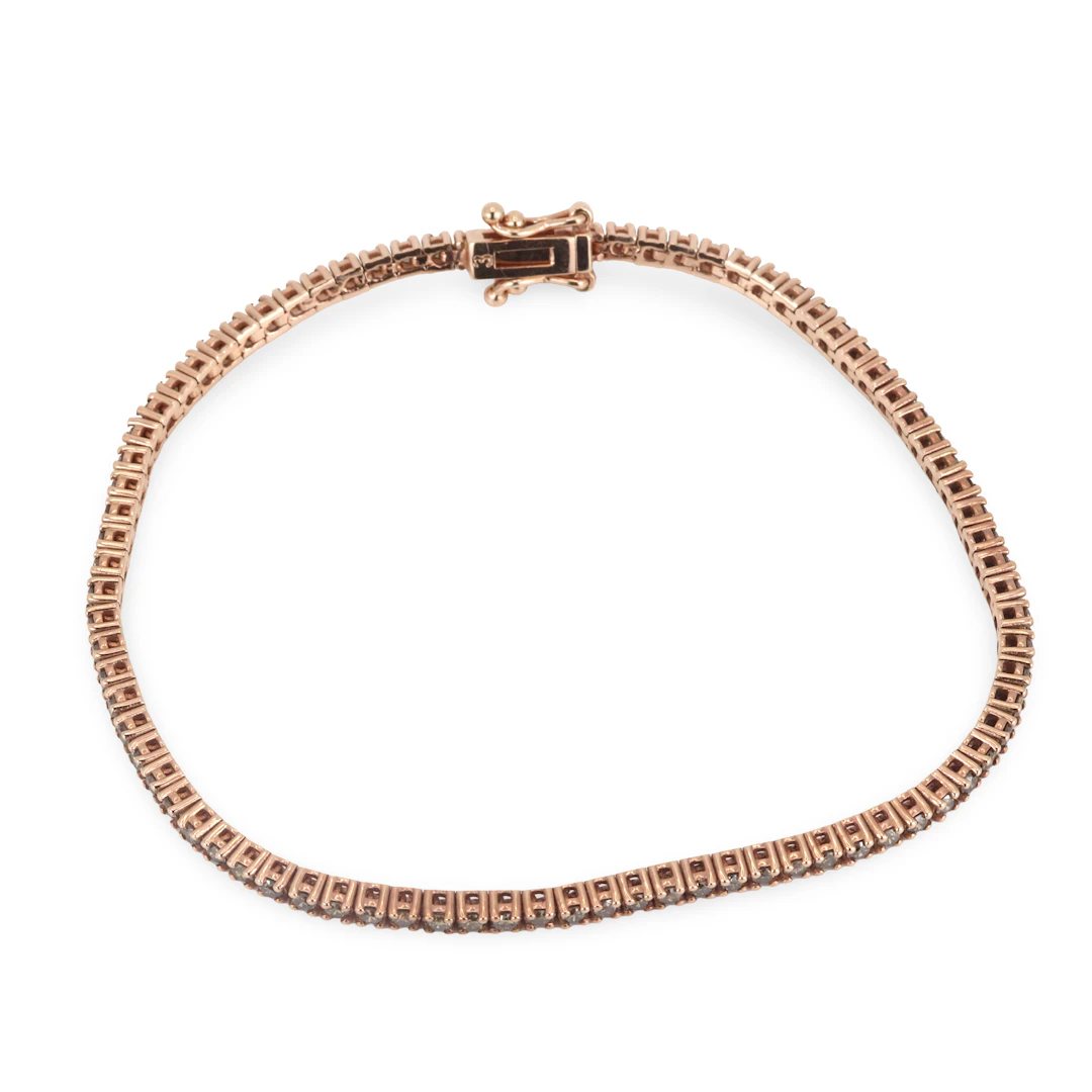 14CT GOLD (2.56CT) DIAMOND BRACELET.