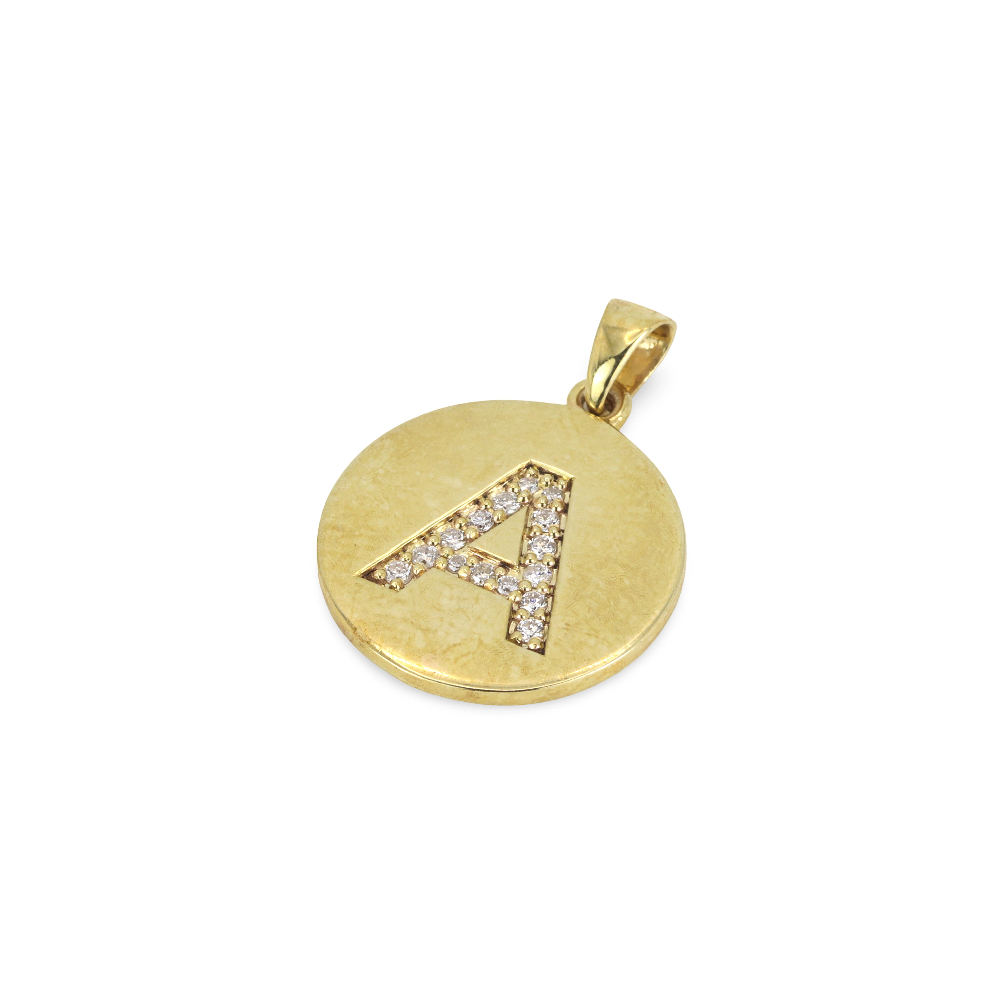 9CT GOLD 'A' DIAMOND PENDANT.