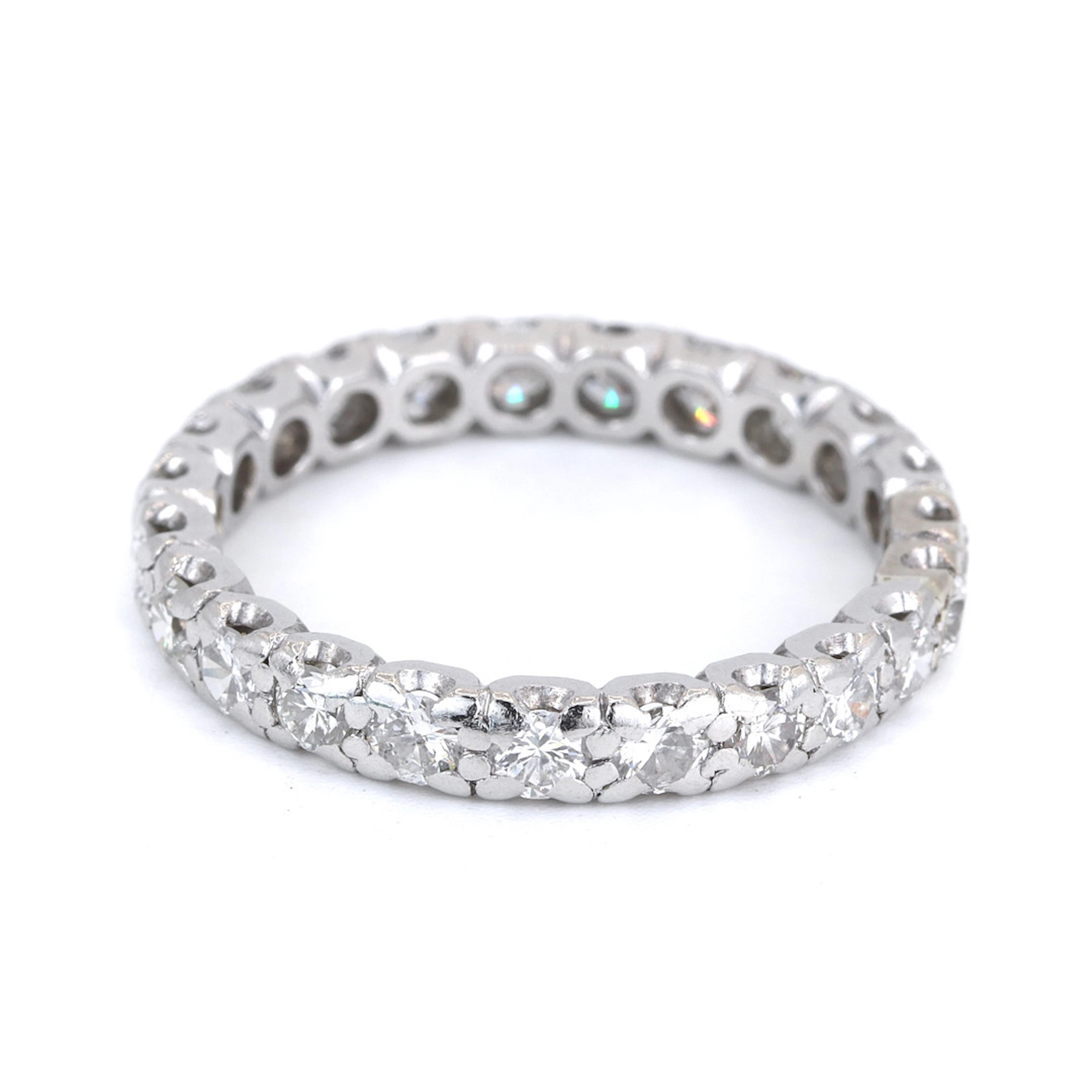 PLATINUM DIAMOND ETERNITY RING.