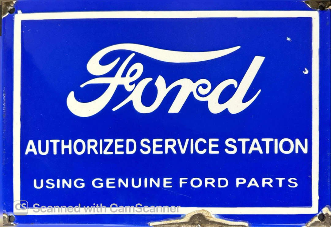 ENAMELLED ADVERTISING SIGN.